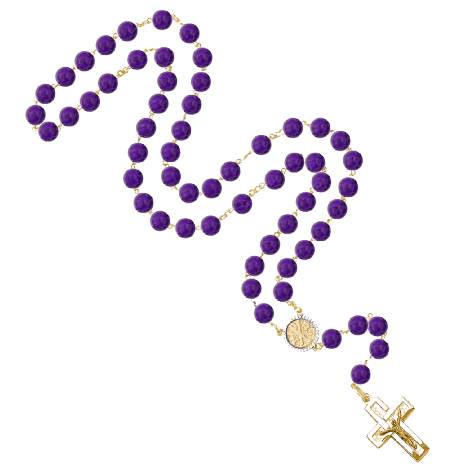 AMETHYST BEADS - ROSARY - VERMEIL SILVER