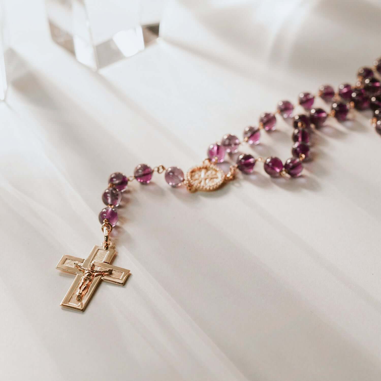 AMETHYST BEADS - ROSARY - VERMEIL SILVER - Image 3