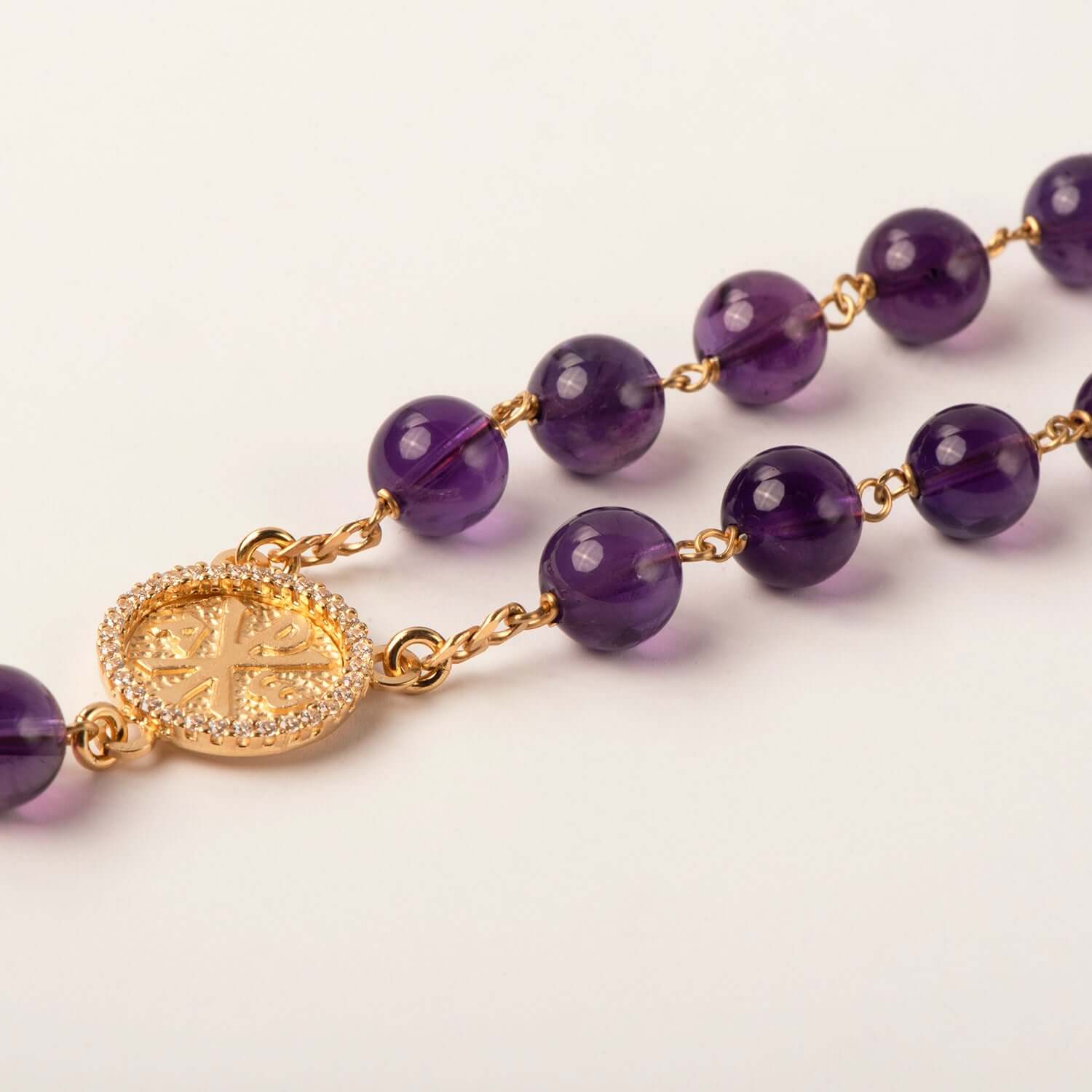 AMETHYST BEADS - ROSARY - VERMEIL SILVER - Image 4
