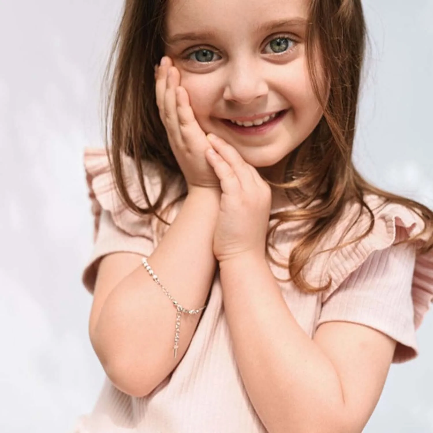 BABY ROSARY BRACELET - SILVER - WHITE - Image 3