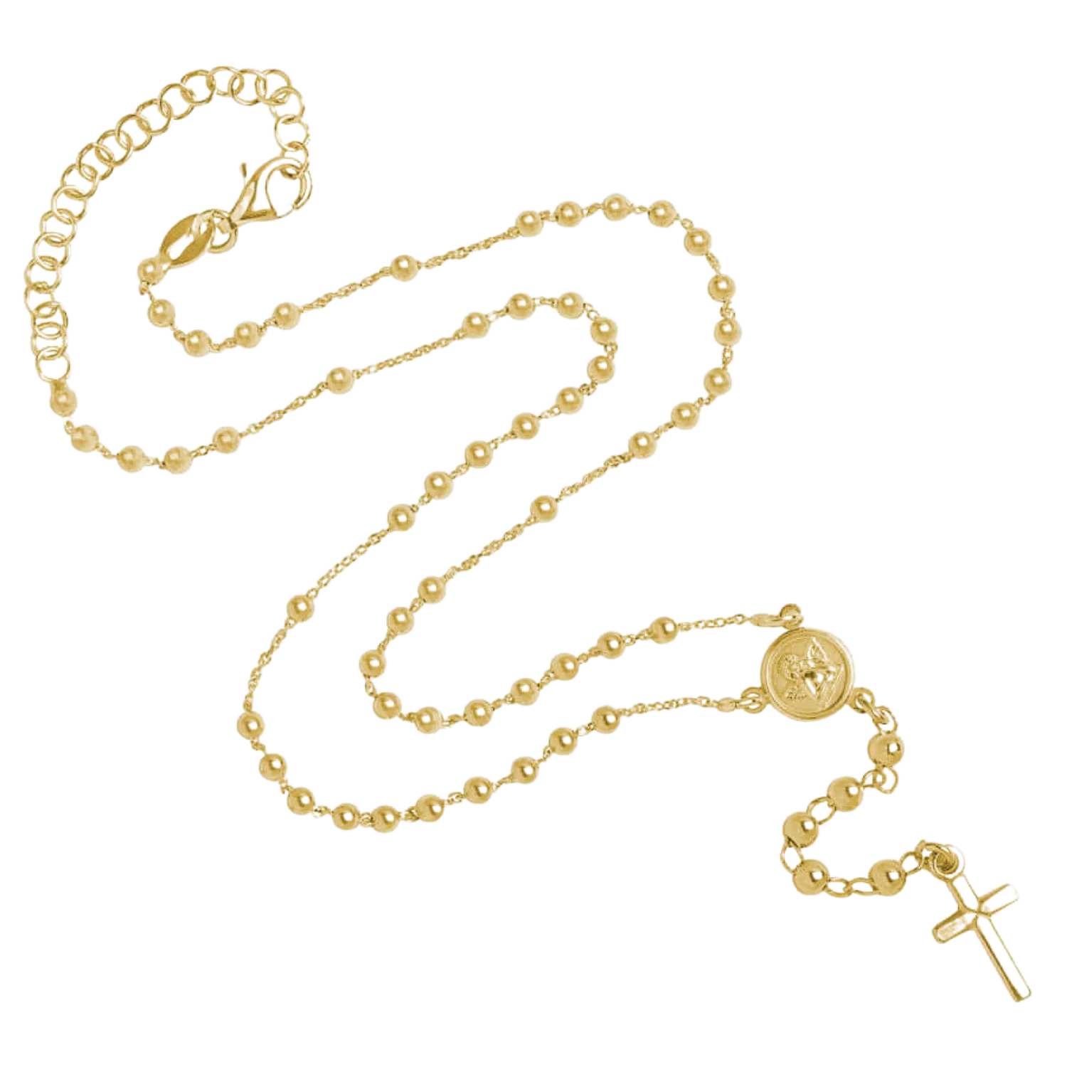 BABY ROSARY NECKLACE - VERMEIL SILVER