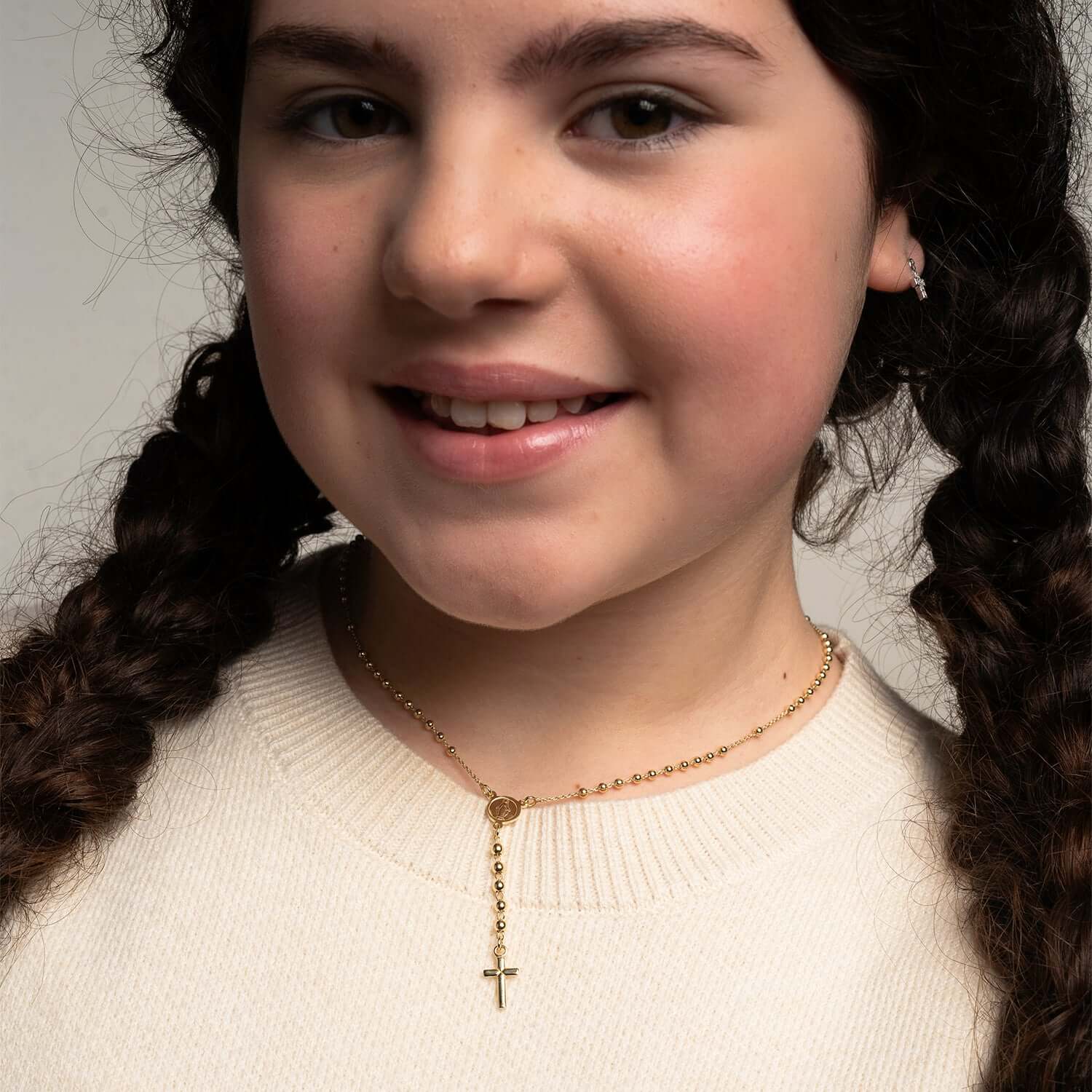 BABY ROSARY NECKLACE - VERMEIL SILVER - Image 2