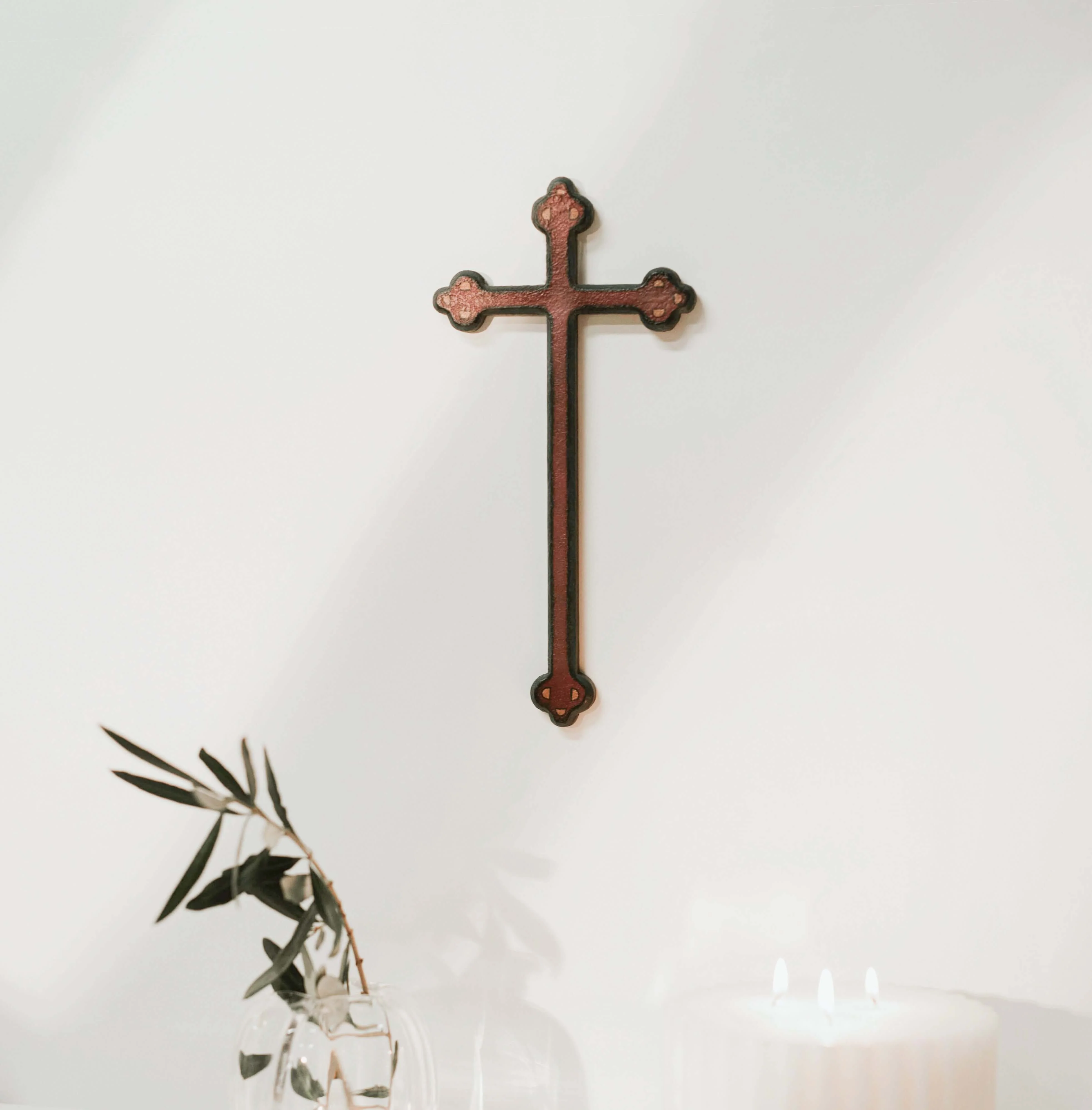 BAROQUE WALL CROSS - WOOD - Image 2