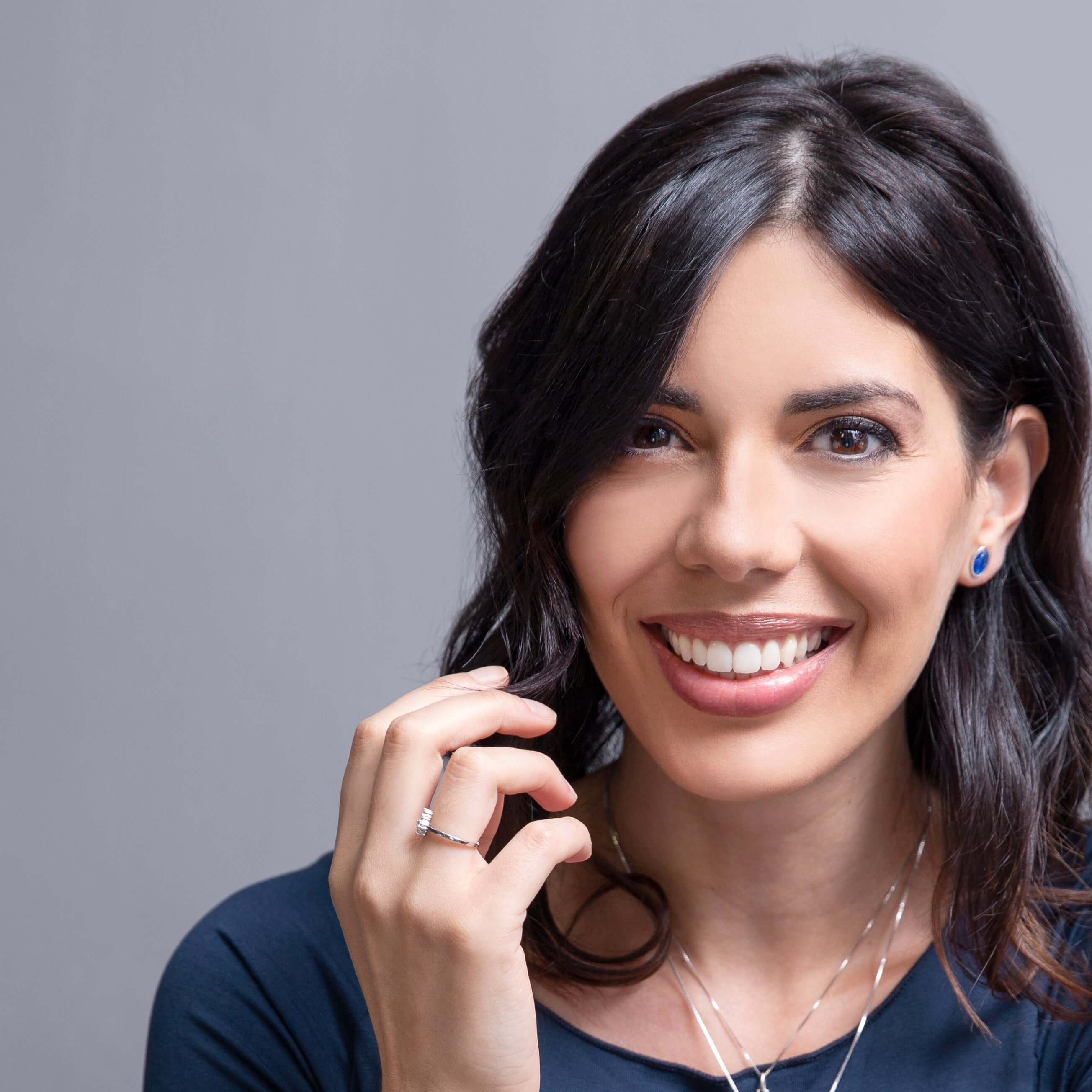 BLUE MIRACULOUS MEDAL - STUD EARRINGS - SILVER - Image 2