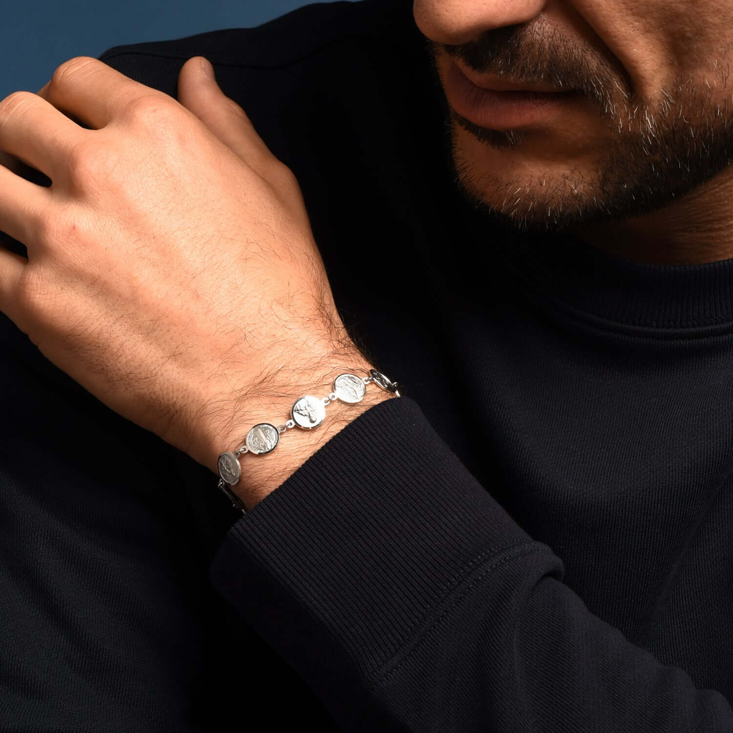 CATHOLIC MEDALS BRACELET - SILVER - Image 3