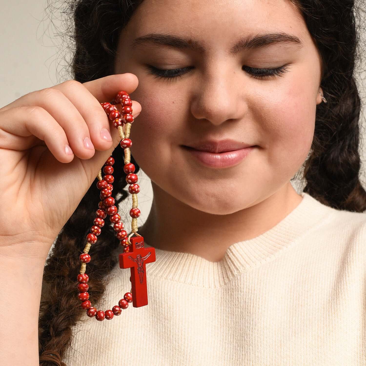 CHILDREN’S ROSARY - RED WOOD - Image 3