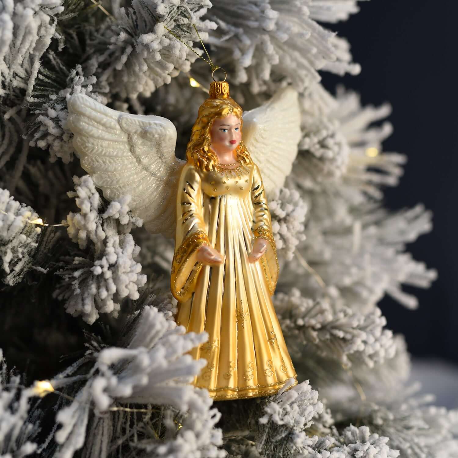 CHRISTMAS ANGEL - CHRISTMAS TREE DECORATION - GLASS - Image 2