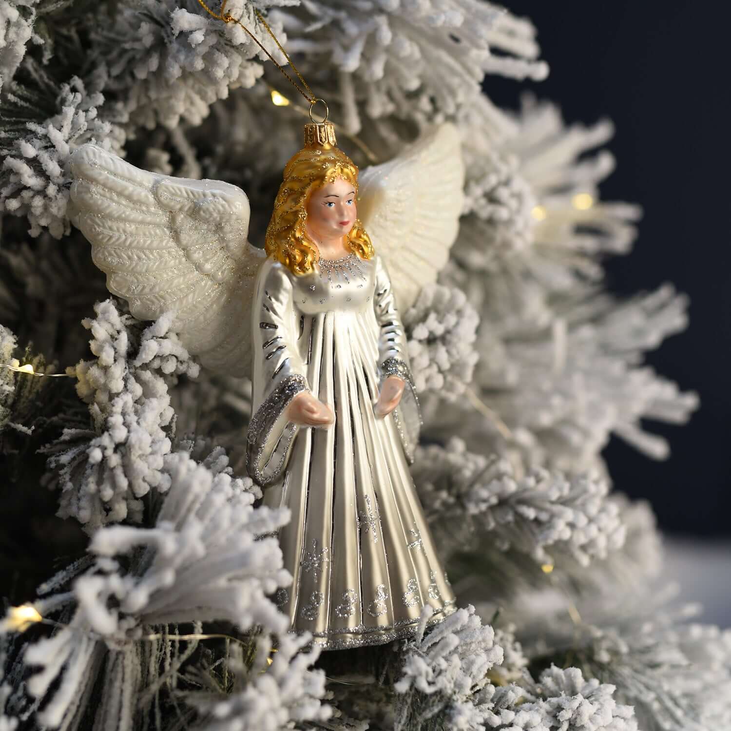 CHRISTMAS ANGEL - CHRISTMAS TREE DECORATION - GLASS - Image 2