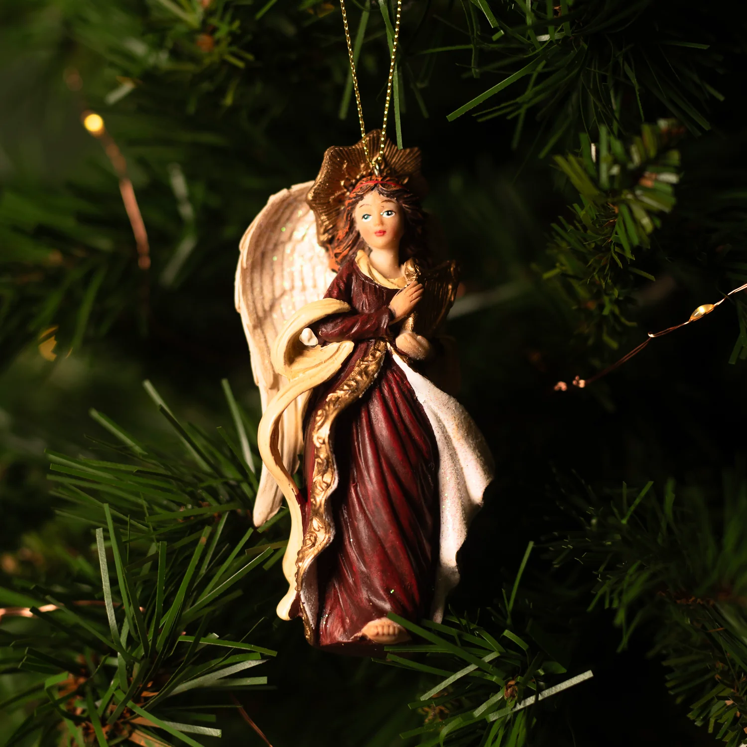 CHRISTMAS ANGEL - CHRISTMAS TREE DECORATION - RESIN - Image 2