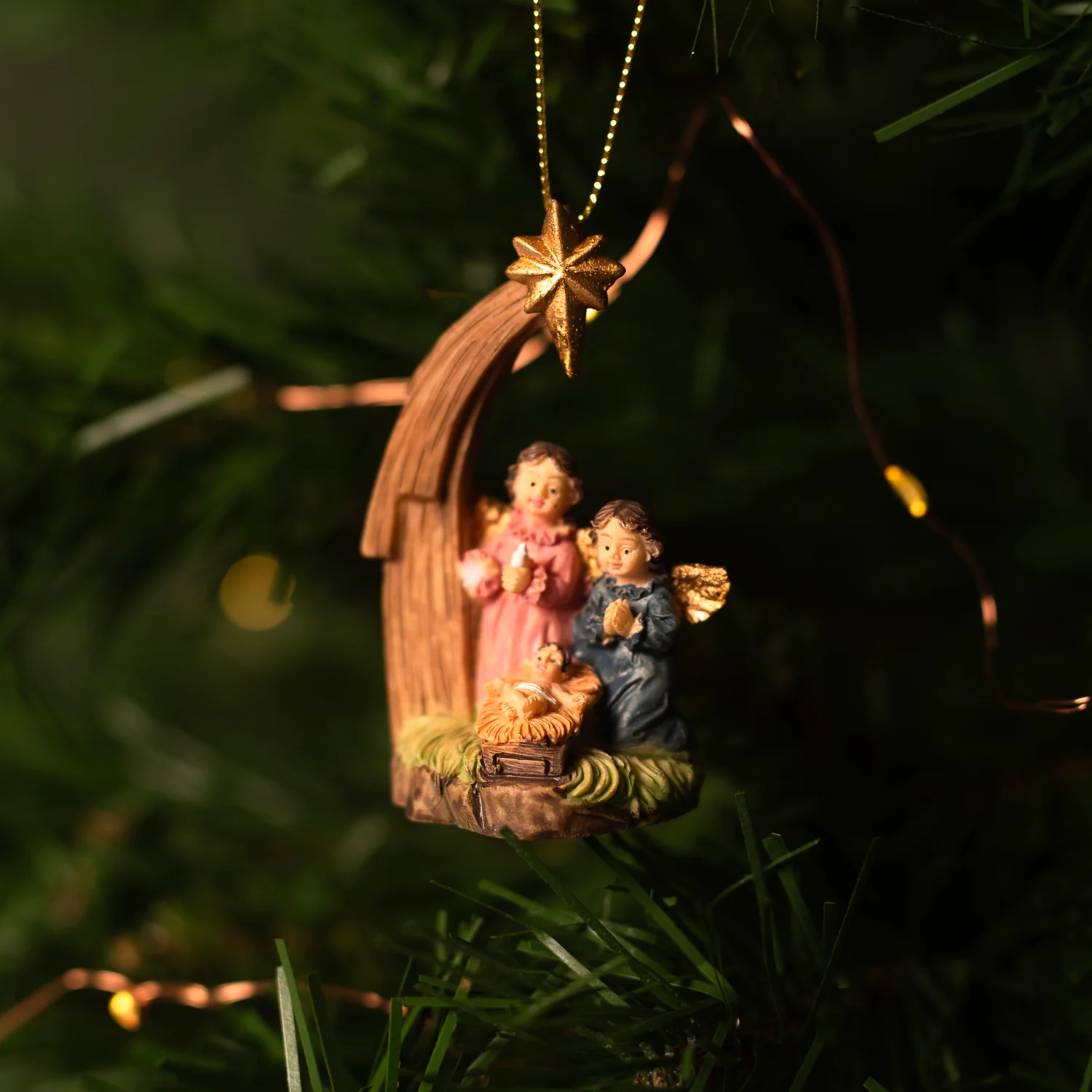 NATIVITY ORNAMENT - CHRISTMAS DECORATION - RESIN - Image 2