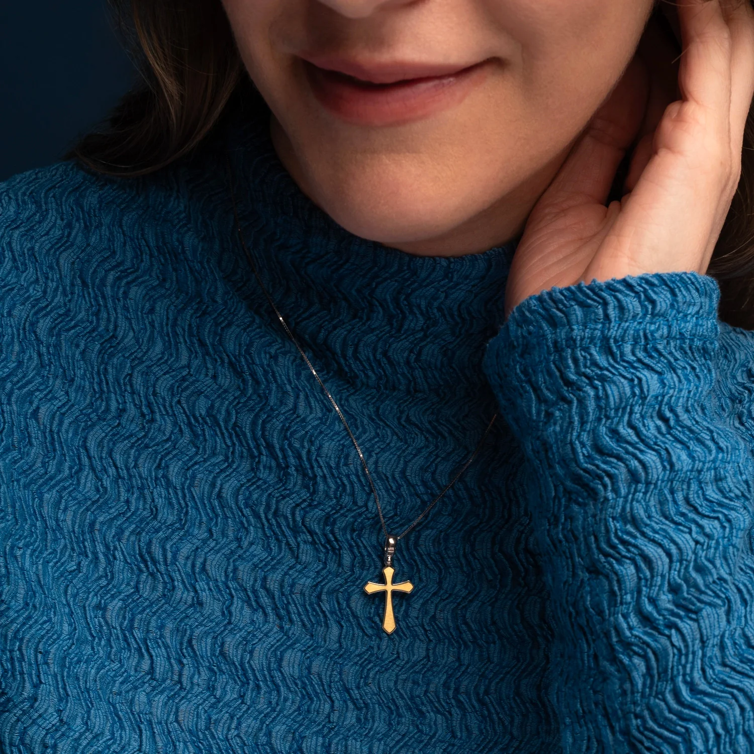CROSS PENDANT - VERMEIL SILVER - Image 3