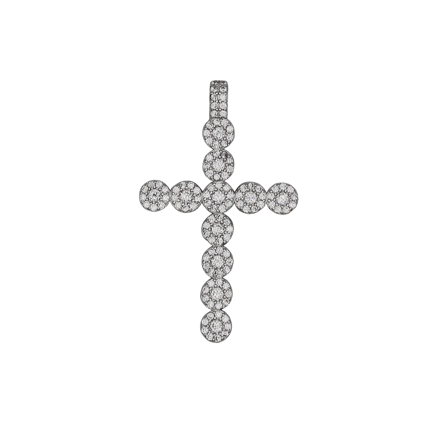 CROSS PENDANT - SILVER AND ZIRCONIA