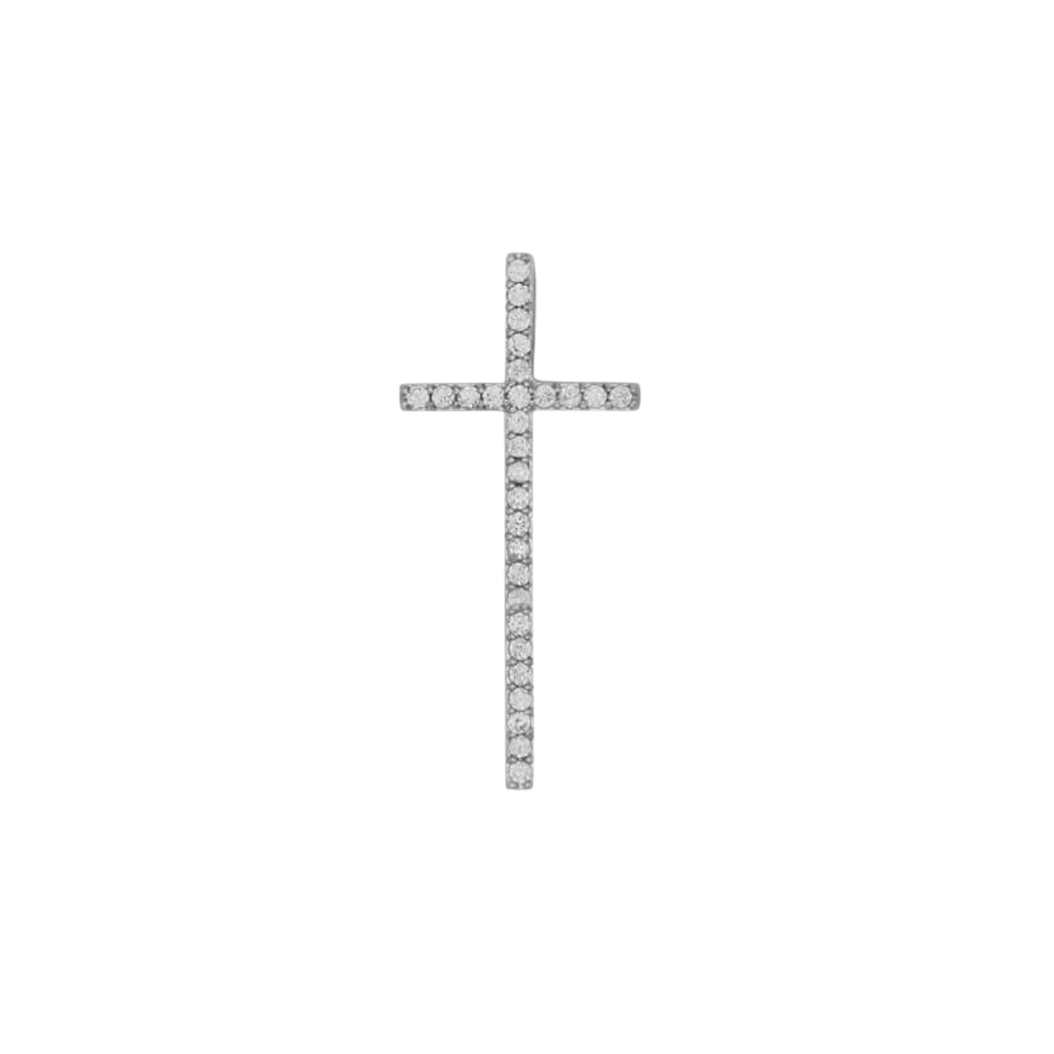 CROSS PENDANT - SILVER AND ZIRCONIA - Image 3