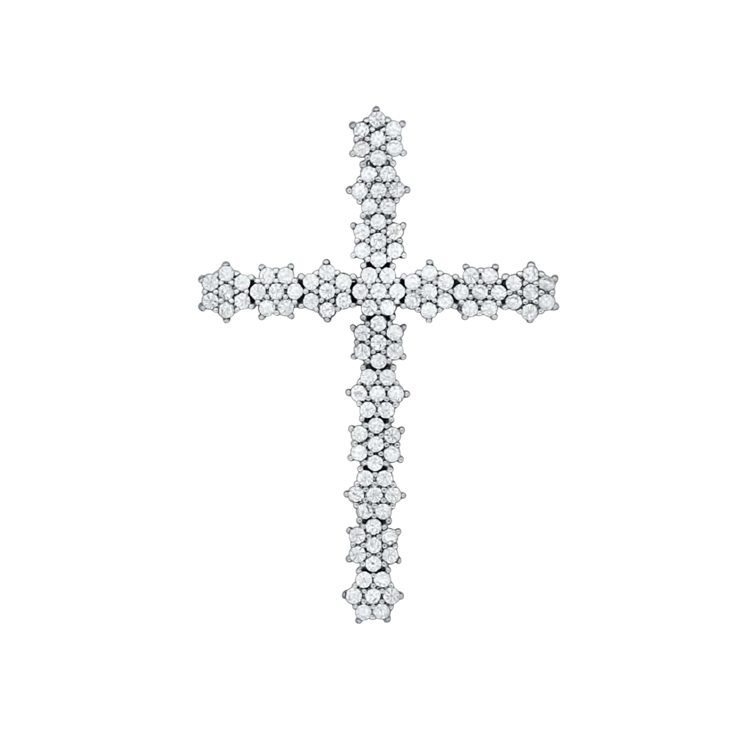 CROSS PENDANT - SILVER AND ZIRCONIA
