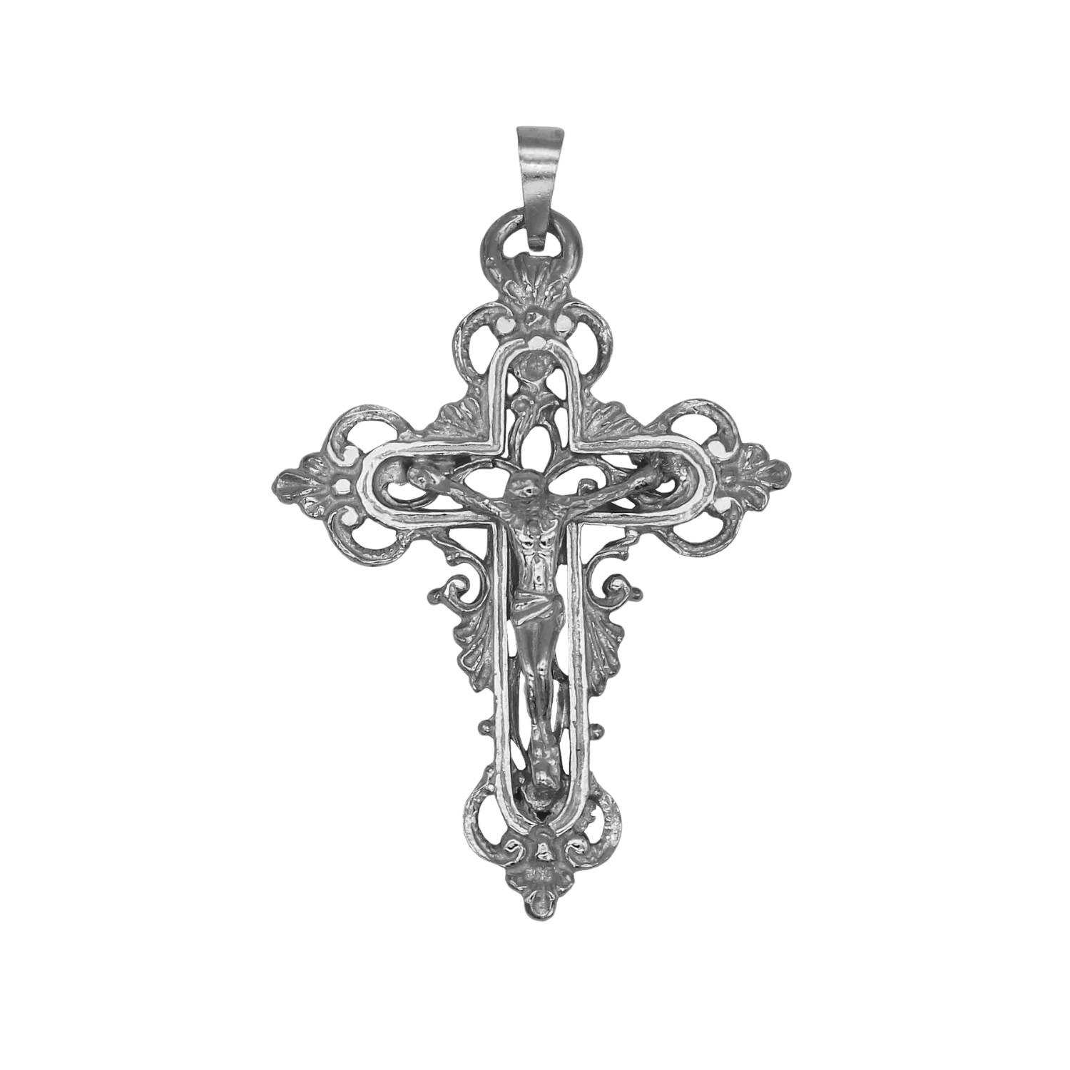 FILIGREE CRUCIFIX PENDANT - SILVER