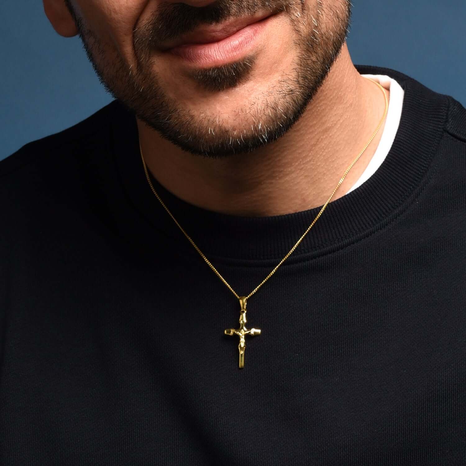 CRUCIFIX PENDANT - GOLDEN SILVER - Image 2
