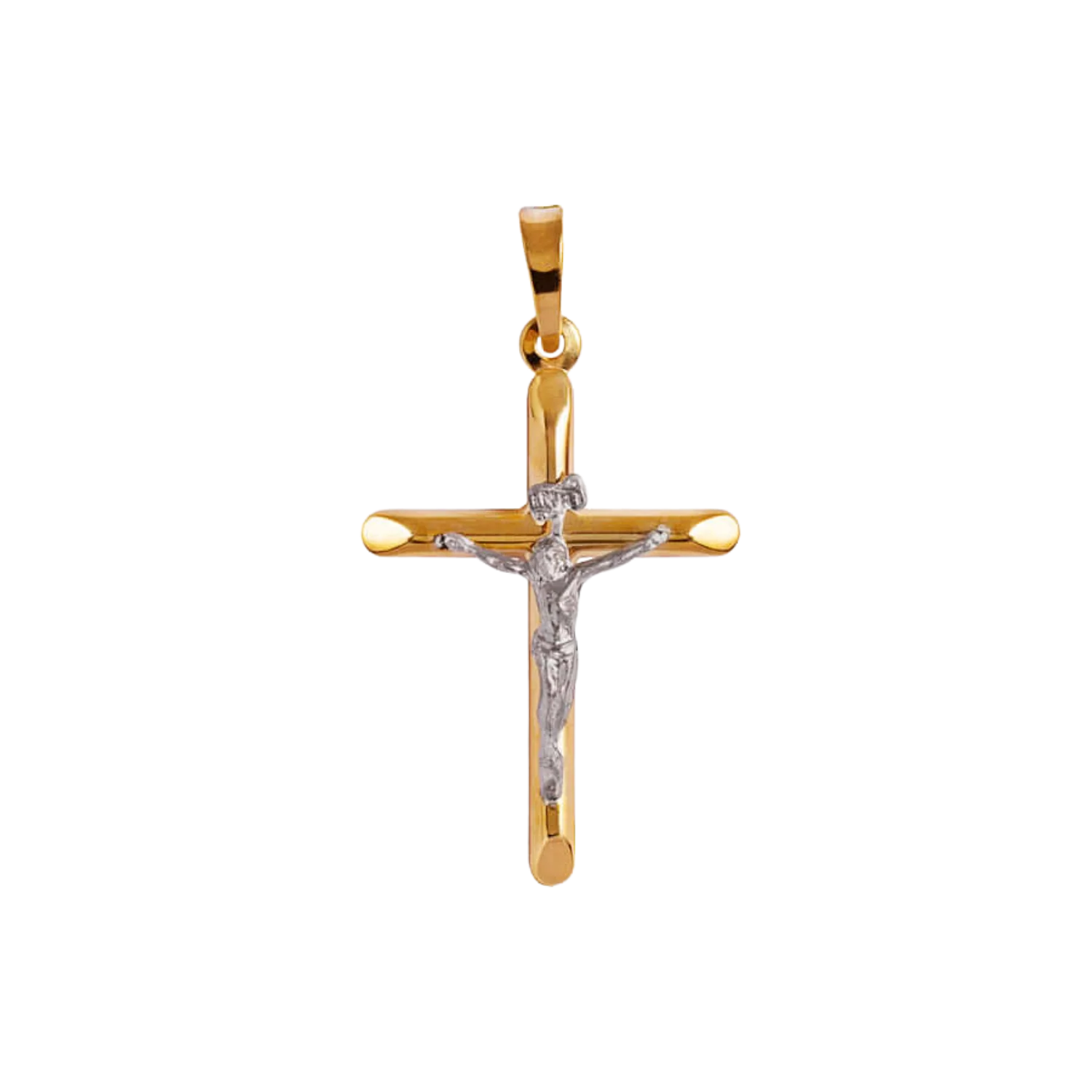 BICOLOR CRUCIFIX PENDANT - SILVER