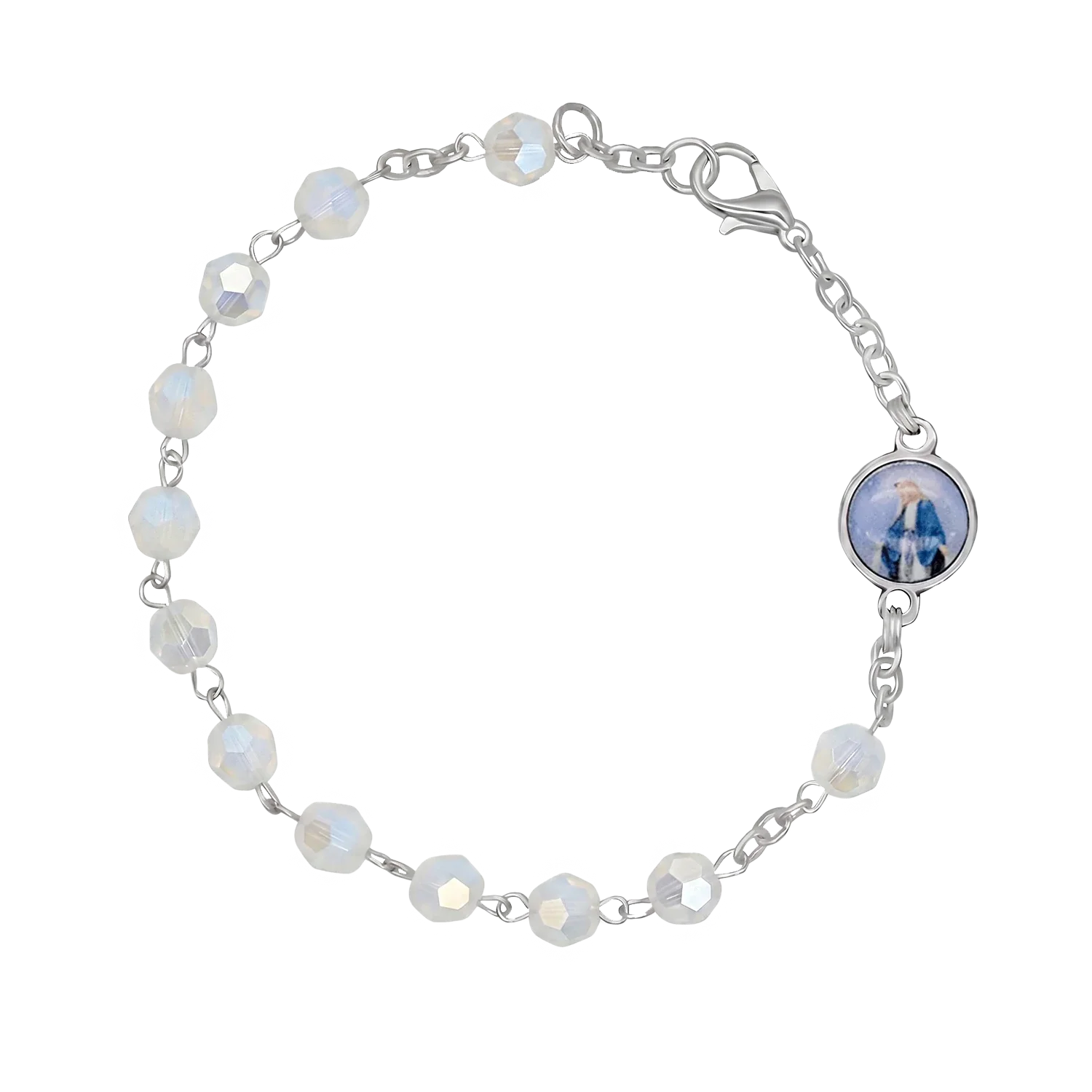 CRYSTAL ROSARY BRACELET - METAL - Image 2