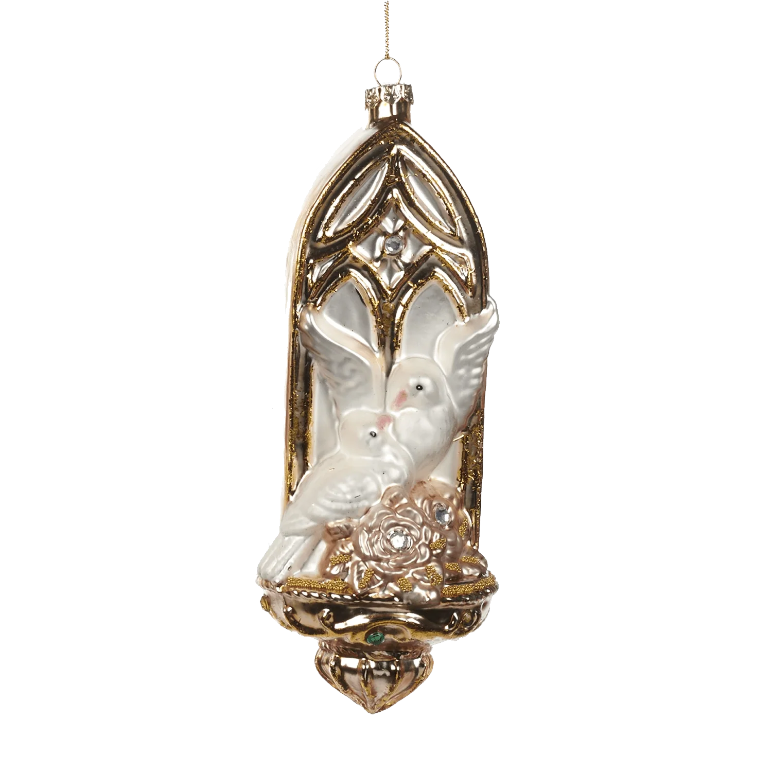 DOVE OF PEACE - CHRISTMAS ORNAMENT - GLASS