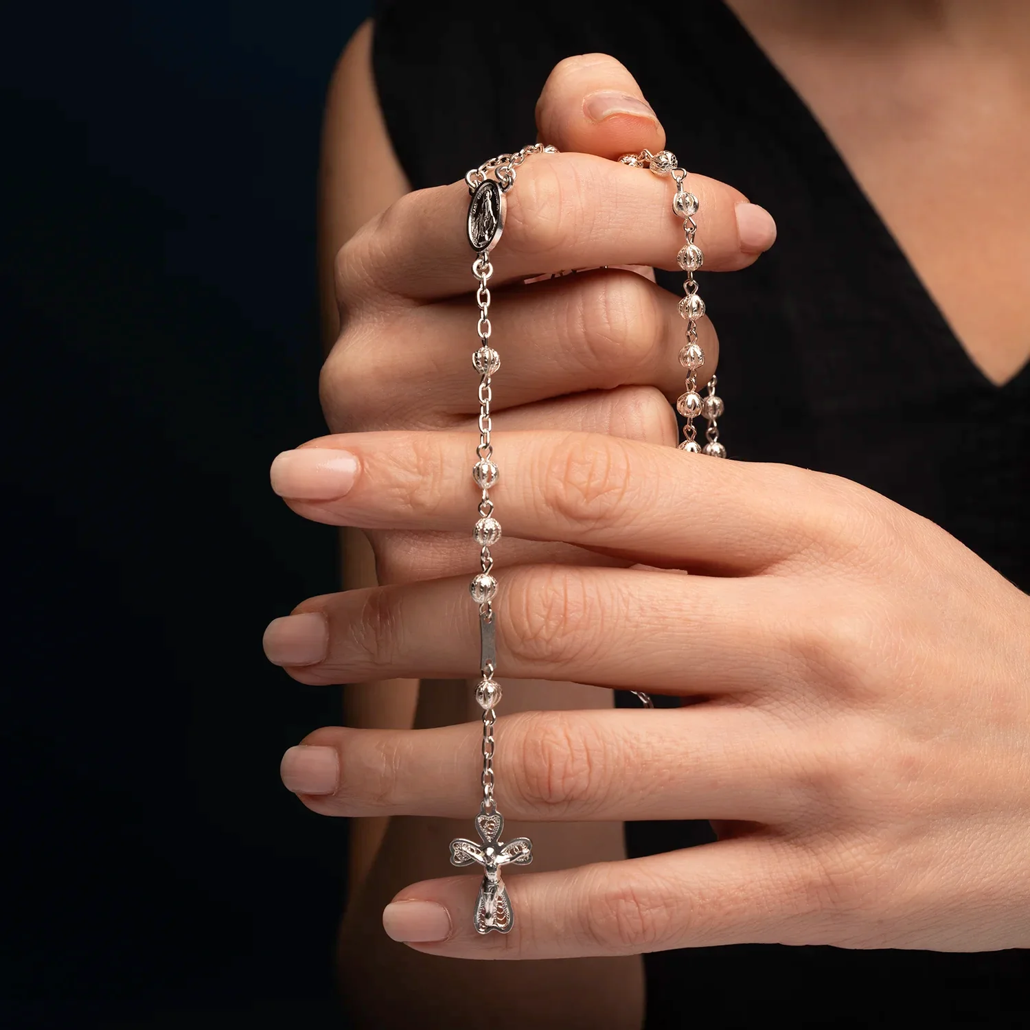 FILIGREE ROSARY - SILVER - Image 2