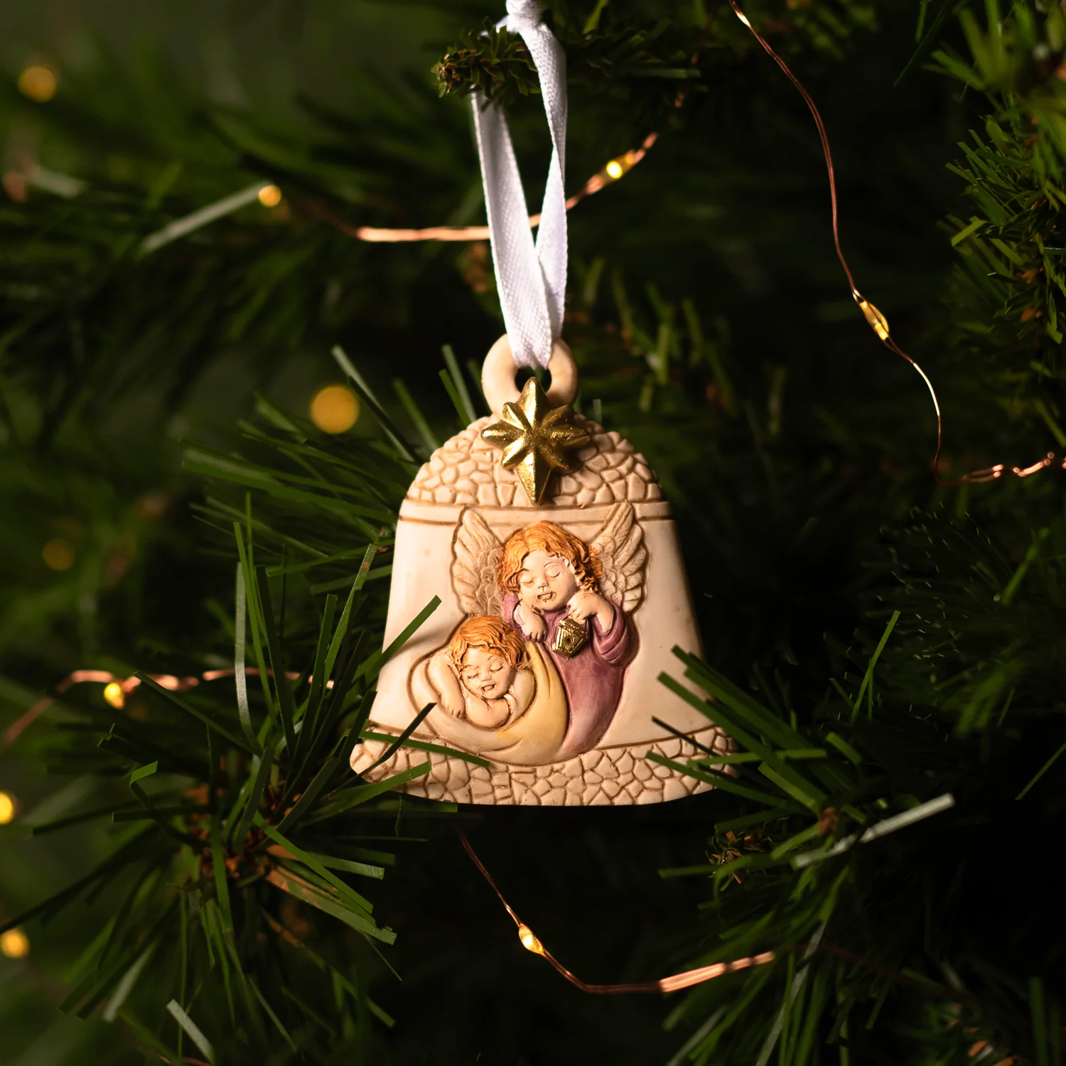 GUARDIAN ANGEL - CHRISTMAS TREE DECORATION - RESIN - Image 2
