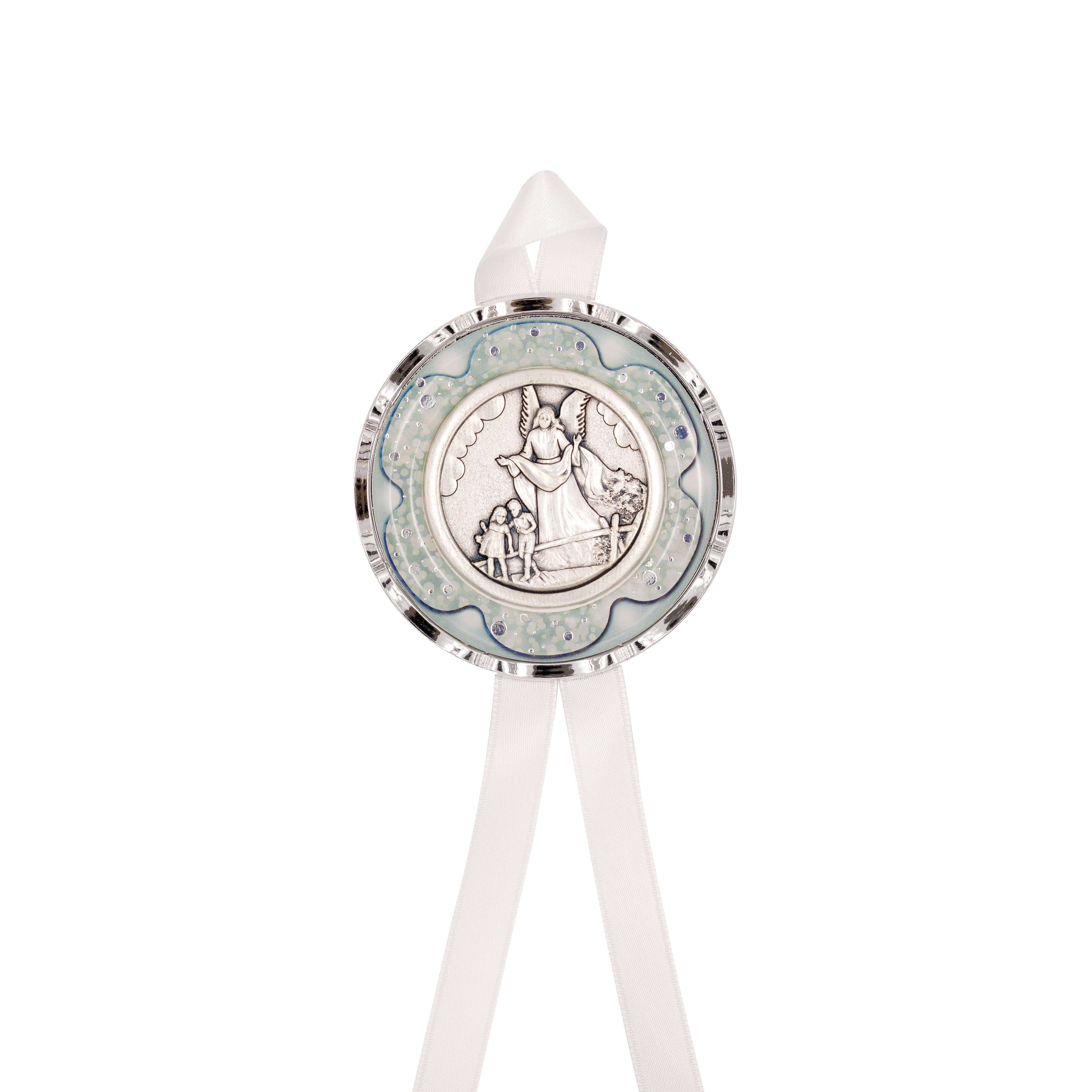 GUARDIAN ANGEL - WHITE CRIB MEDAL