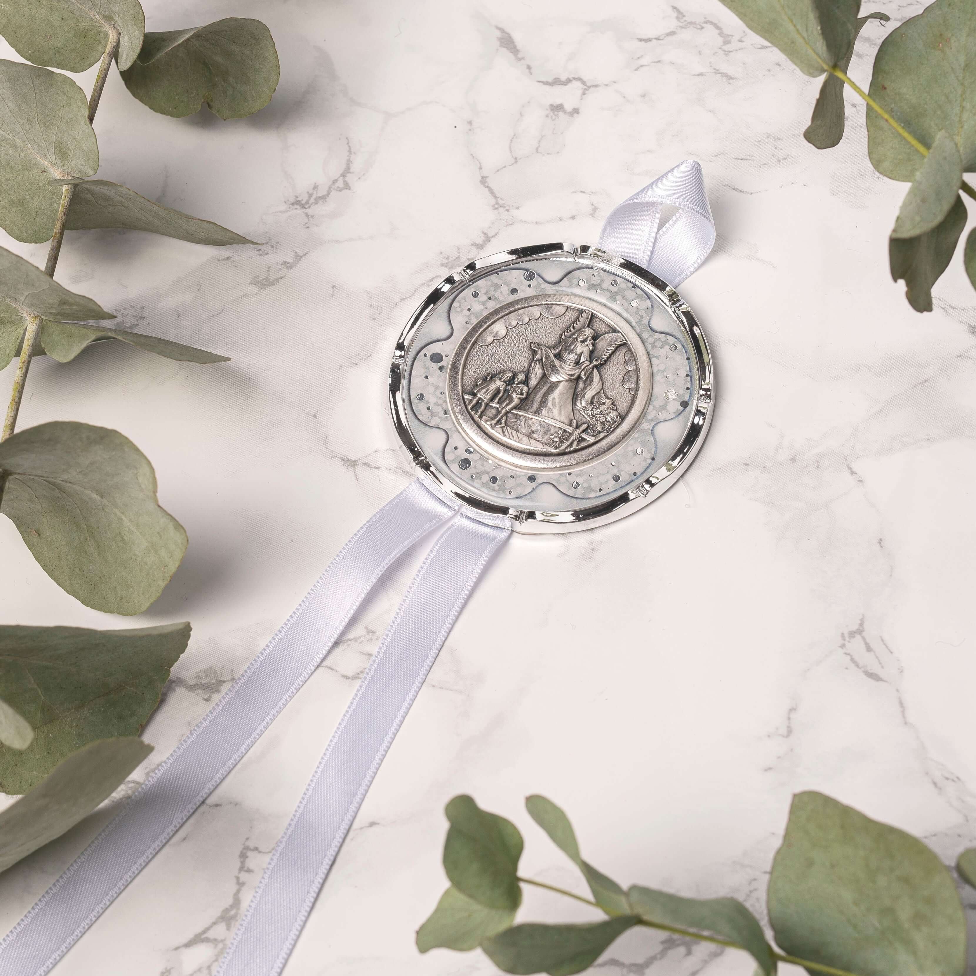GUARDIAN ANGEL - WHITE CRIB MEDAL - Image 2