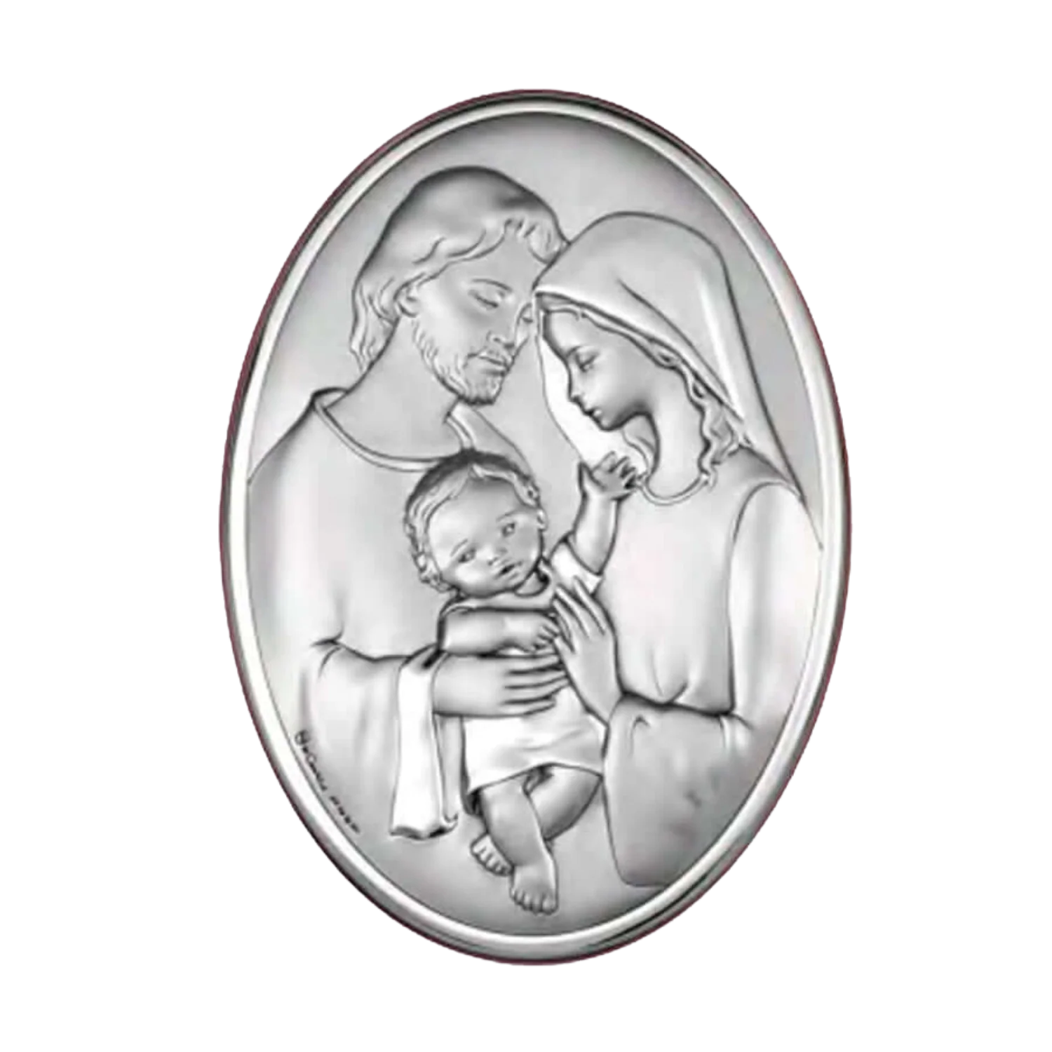 HOLY FAMILY - RELIGIOUS PICTURE - SILVER