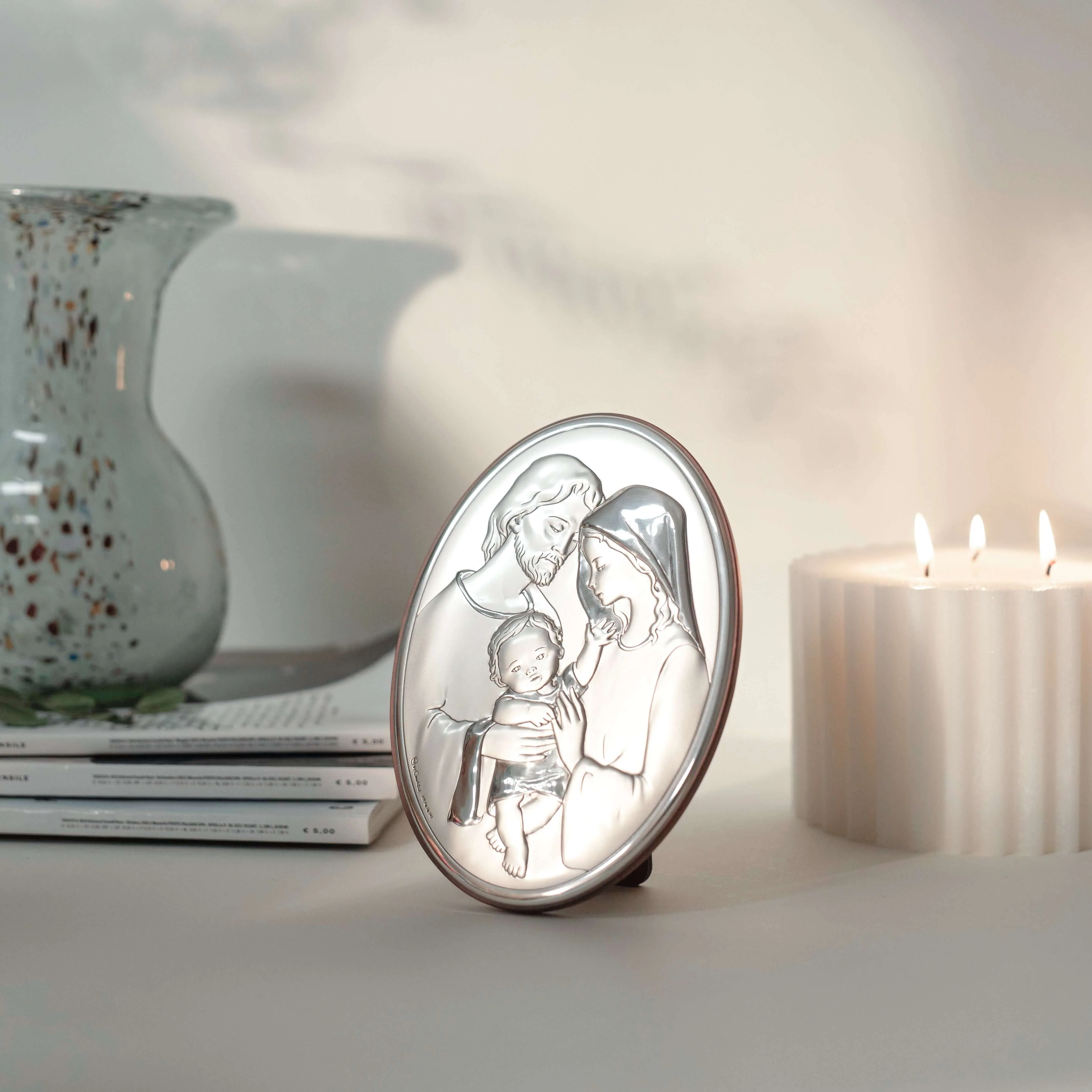 HOLY FAMILY - RELIGIOUS PICTURE - SILVER - Image 2