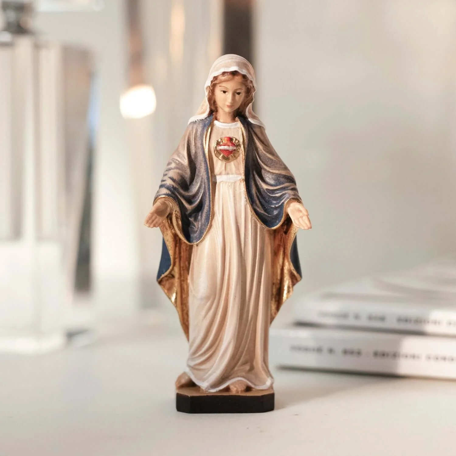 IMMACULATE HEART OF MARY - STATUE - WOOD - Image 2
