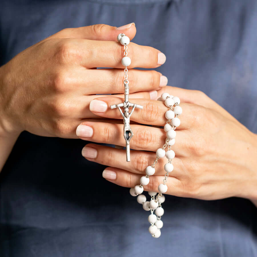 SCENTED JASMINE PETAL ROSARY - METAL - Image 2
