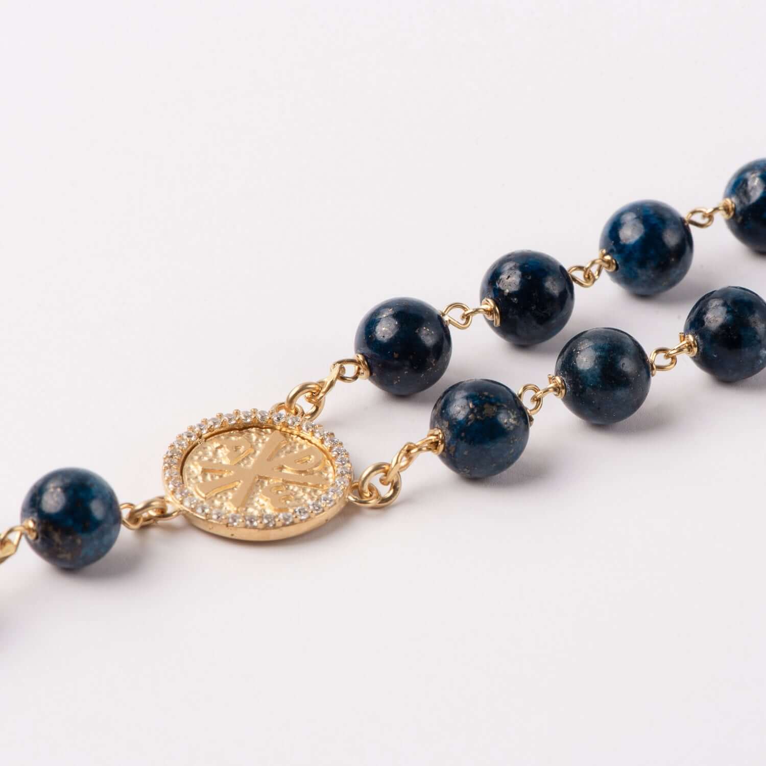 LAPIS LAZULI BEADS - ROSARY - VERMEIL SILVER - Image 4