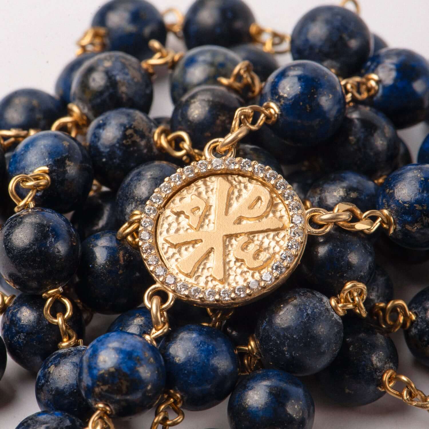 LAPIS LAZULI BEADS - ROSARY - VERMEIL SILVER - Image 5