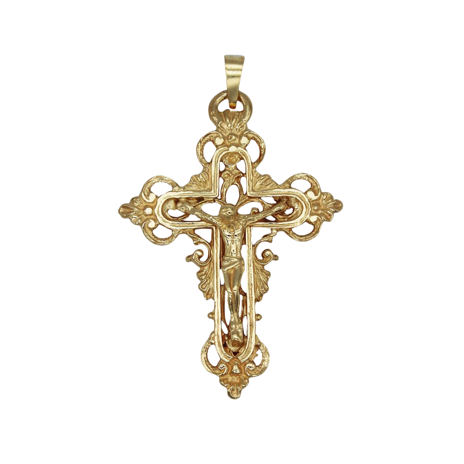 CRUCIFIX PENDANT - VERMEIL SILVER