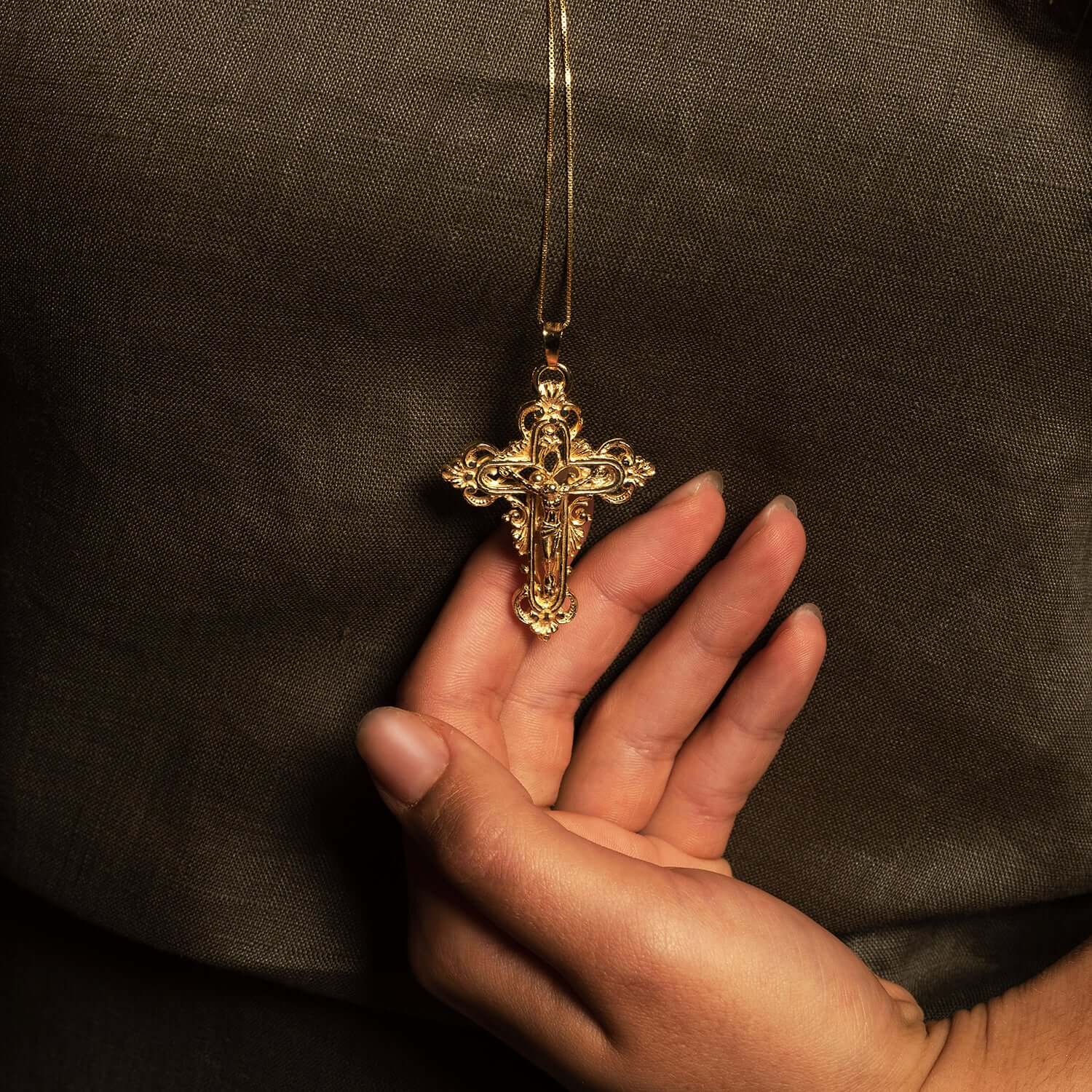 CRUCIFIX PENDANT - VERMEIL SILVER - Image 3