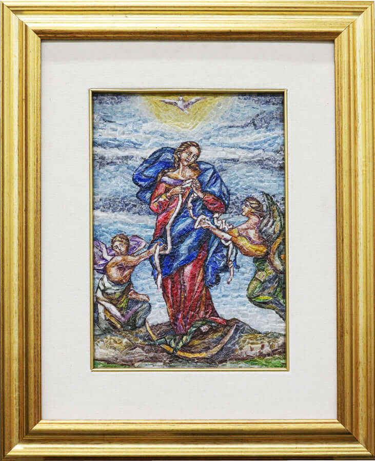 MARY UNDOER OF KNOTS MOSAIC