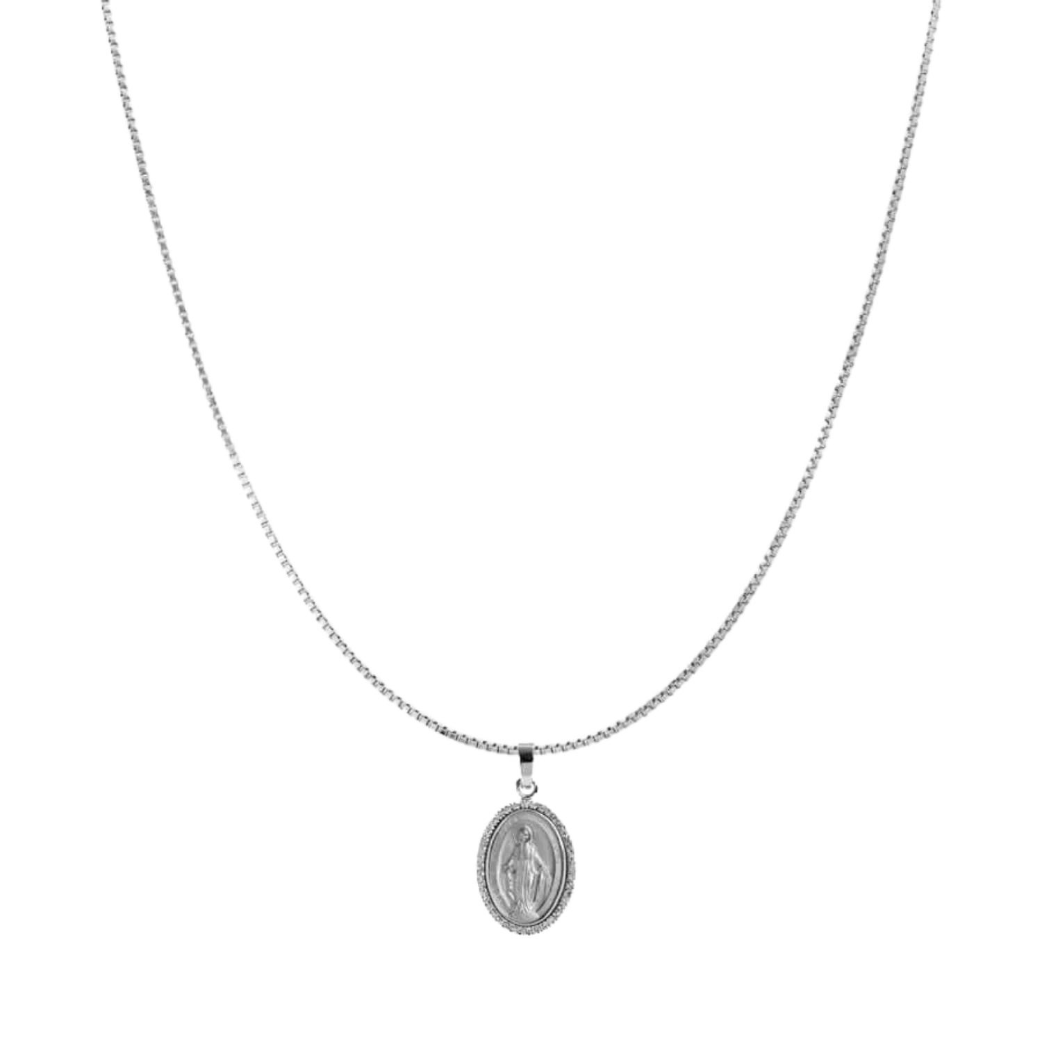 MIRACULOUS AND CHAIN - DIAMONDS - WHITE GOLD