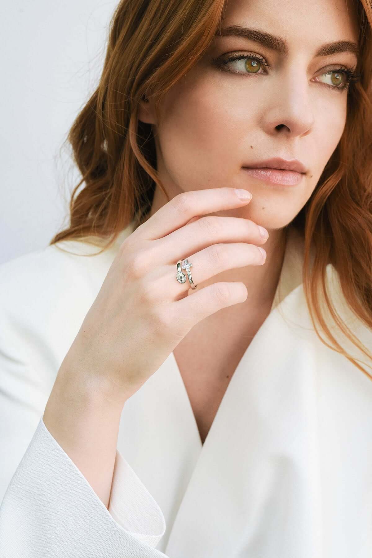 MIRACULOUS AND CROSS - RING - SILVER - Image 2