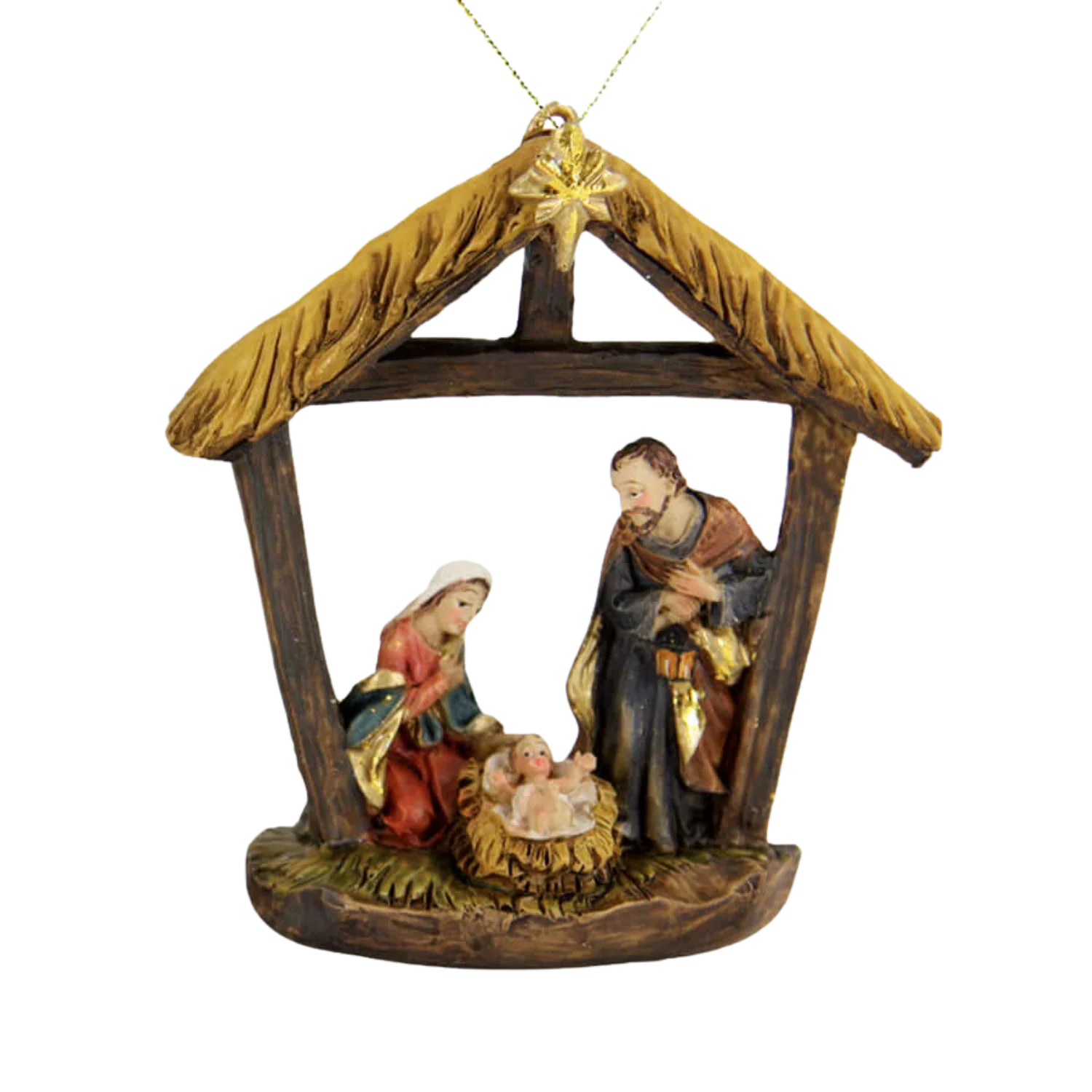 NATIVITY ORNAMENT - CHRISTMAS TREE DECORATION - RESIN