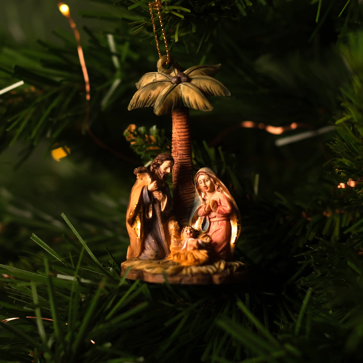 NATIVITY ORNAMENT - CHRISTMAS TREE DECORATION - RESIN - Image 2