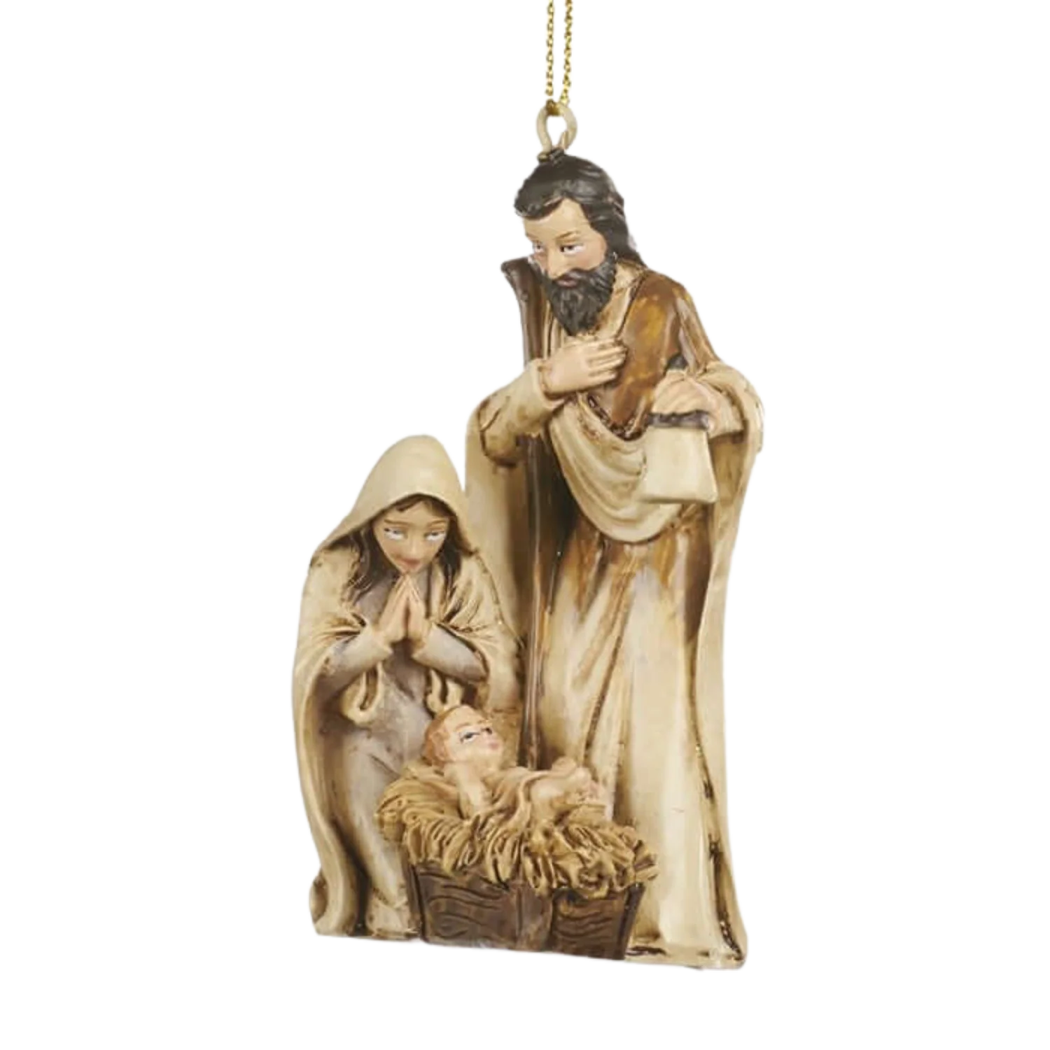 NATIVITY SCENE - CHRISTMAS TREE DECORATION - RESIN
