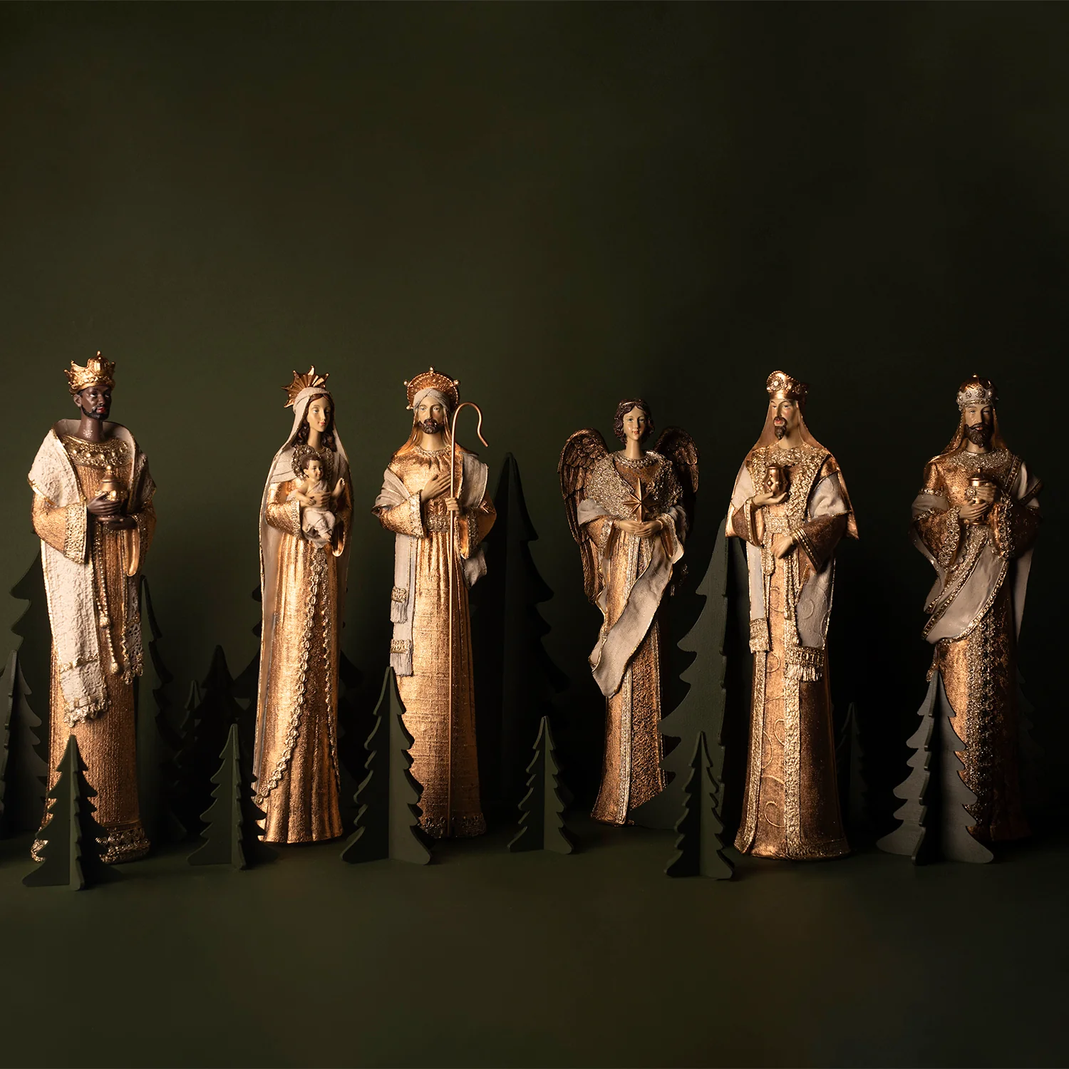 NATIVITY SET - TALL FIGURINES - RESIN - Image 2