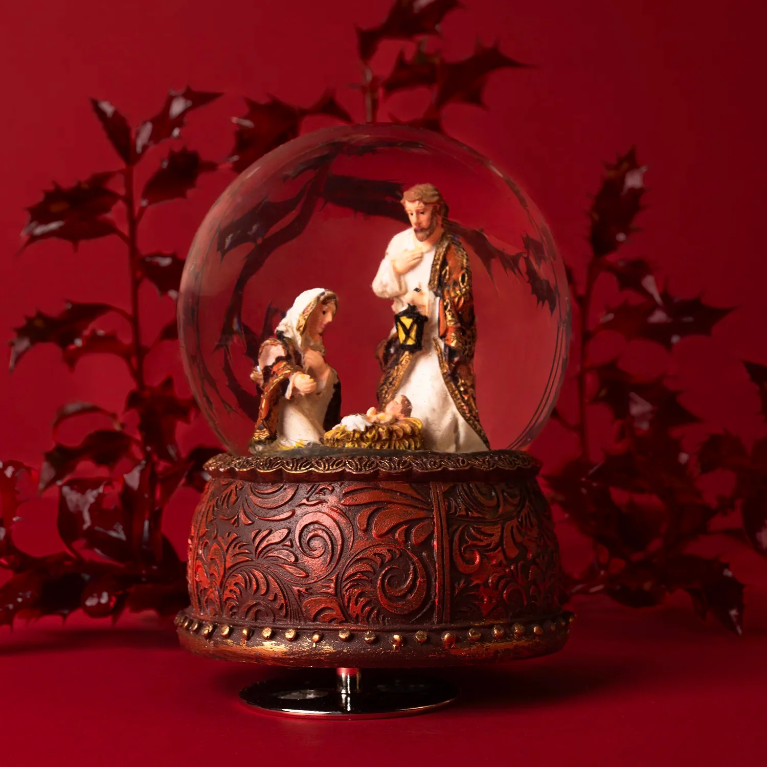 NATIVITY - SNOW GLOBE - CHRISTMAS - Image 2