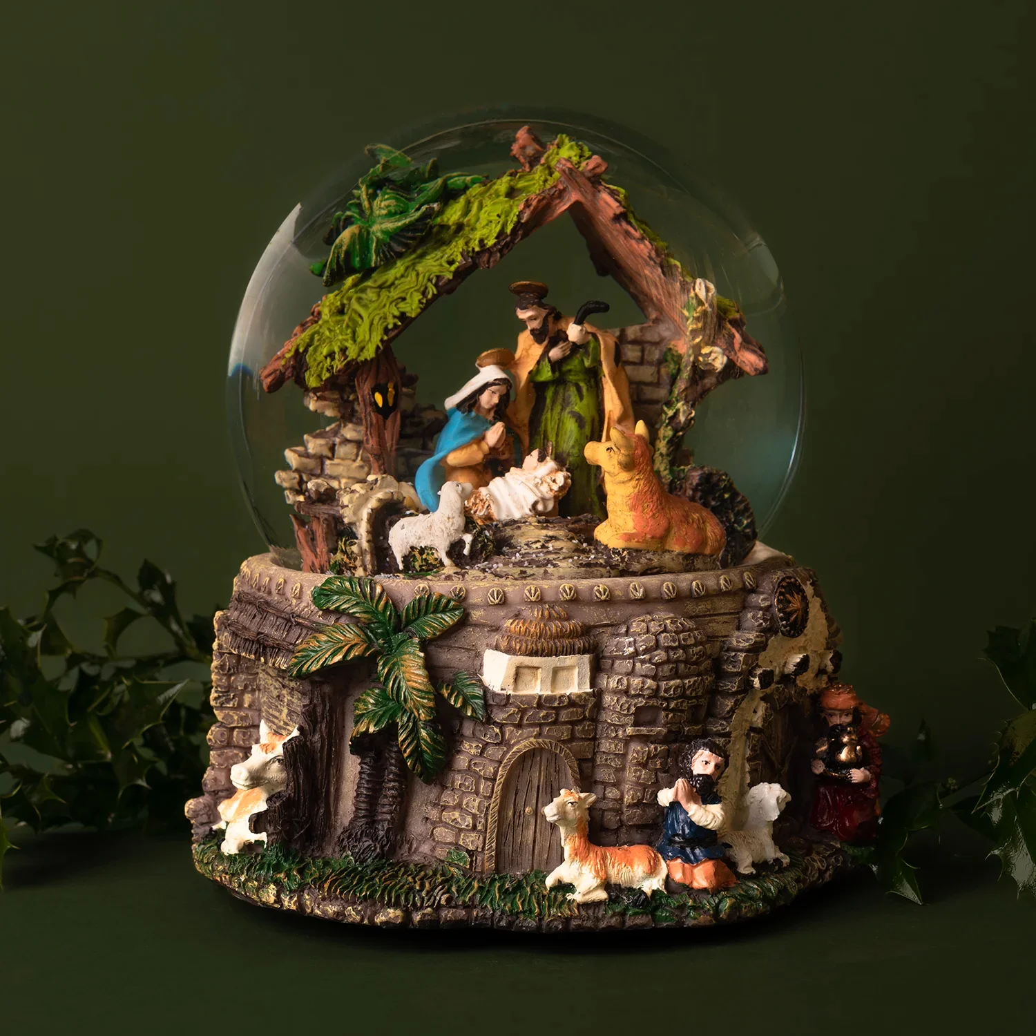 NAVITITY SCENE - MUSICAL SNOW GLOBE - GLASS AND RESIN - Image 2