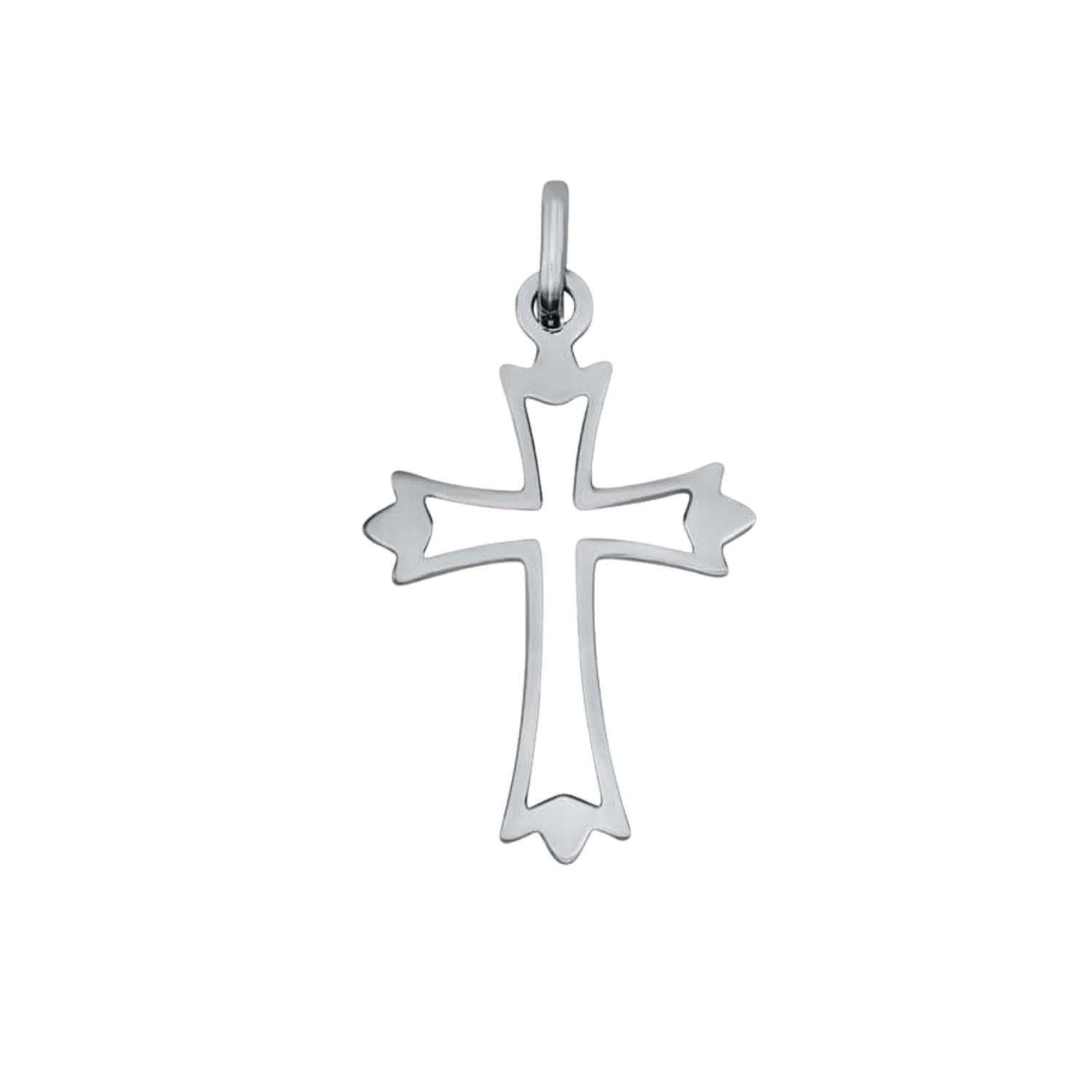 OPEN-WORK CROSS PENDANT - SILVER