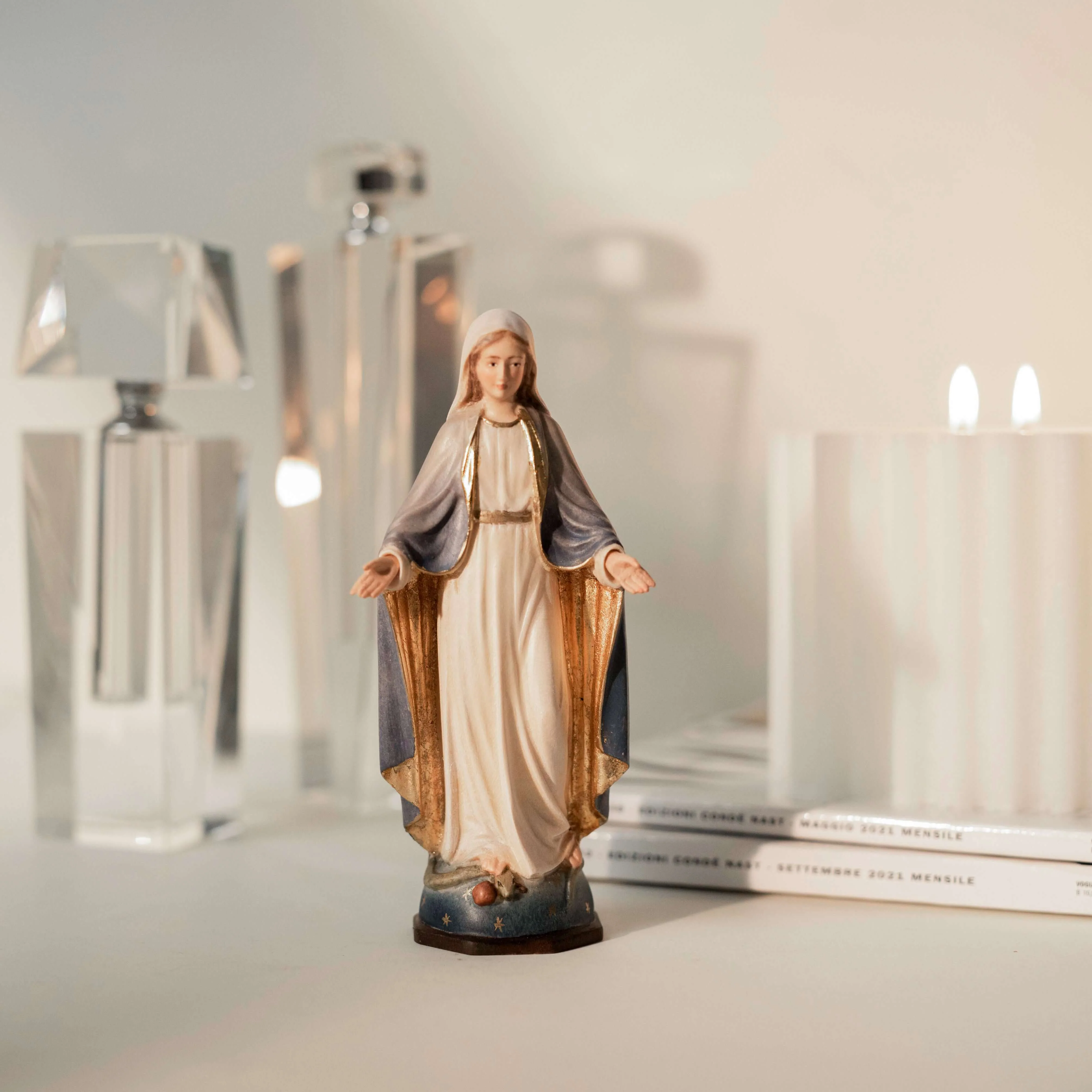 OUR LADY OF GRACE - STATUE - WOOD - Image 2
