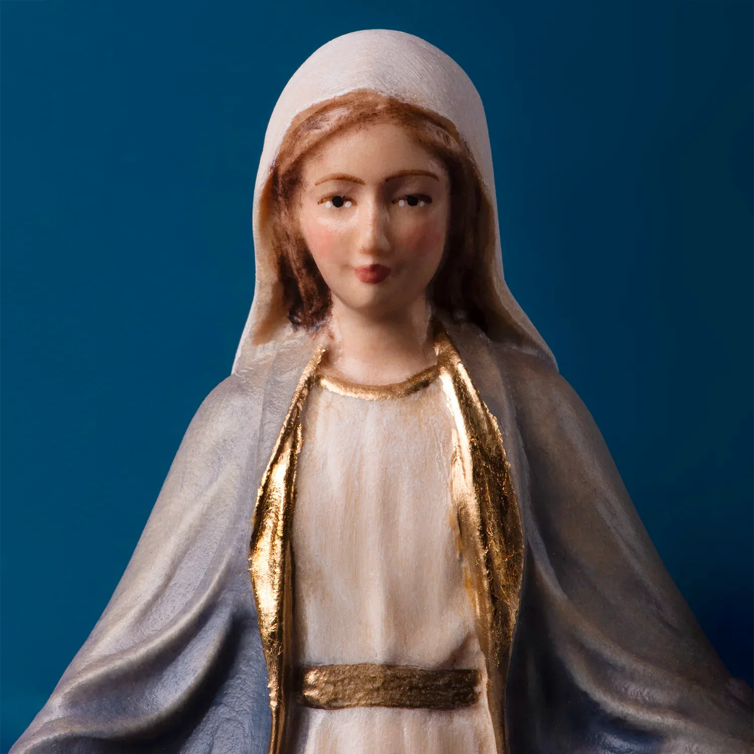 OUR LADY OF GRACE - STATUE - WOOD - Image 3