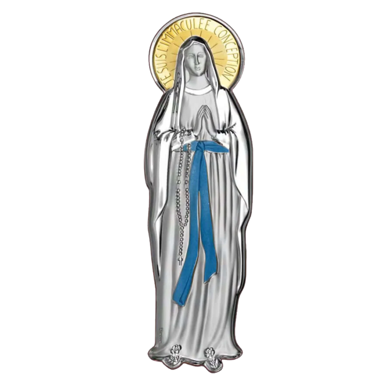 OUR LADY OF LOURDES - RELIGIOUS PICTURE - SILVER