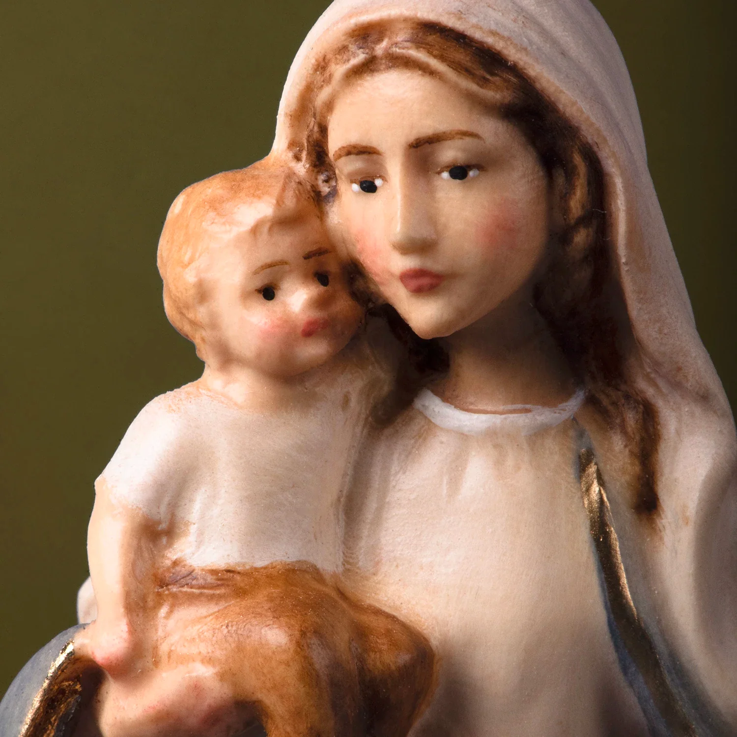 OUR LADY OF PROTECTION - STATUE - WOOD - Image 3