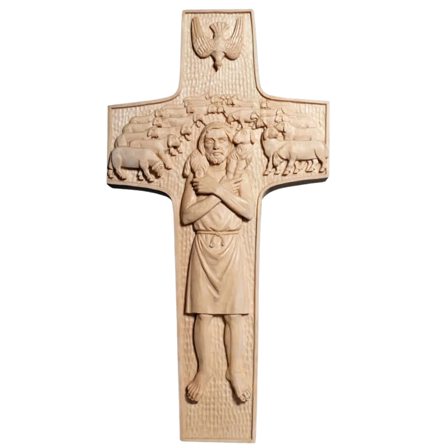 POPE FRANCIS - GOOD SHEPHERD WALL CROSS - WOOD
